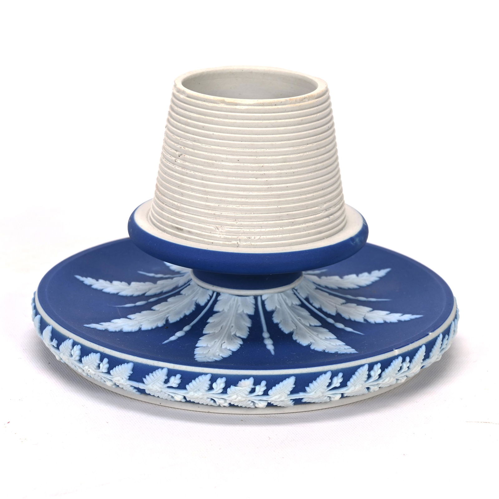 Match Holder/Striker, Blue/White English Jasperware (1 of 4)