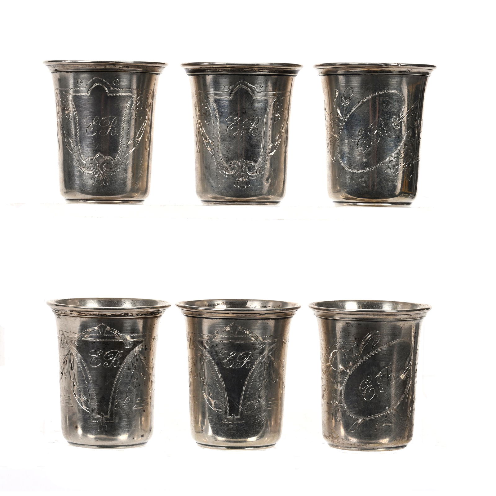 (6) Whiskey Tumblers, German .800 Silver (1 of 3)