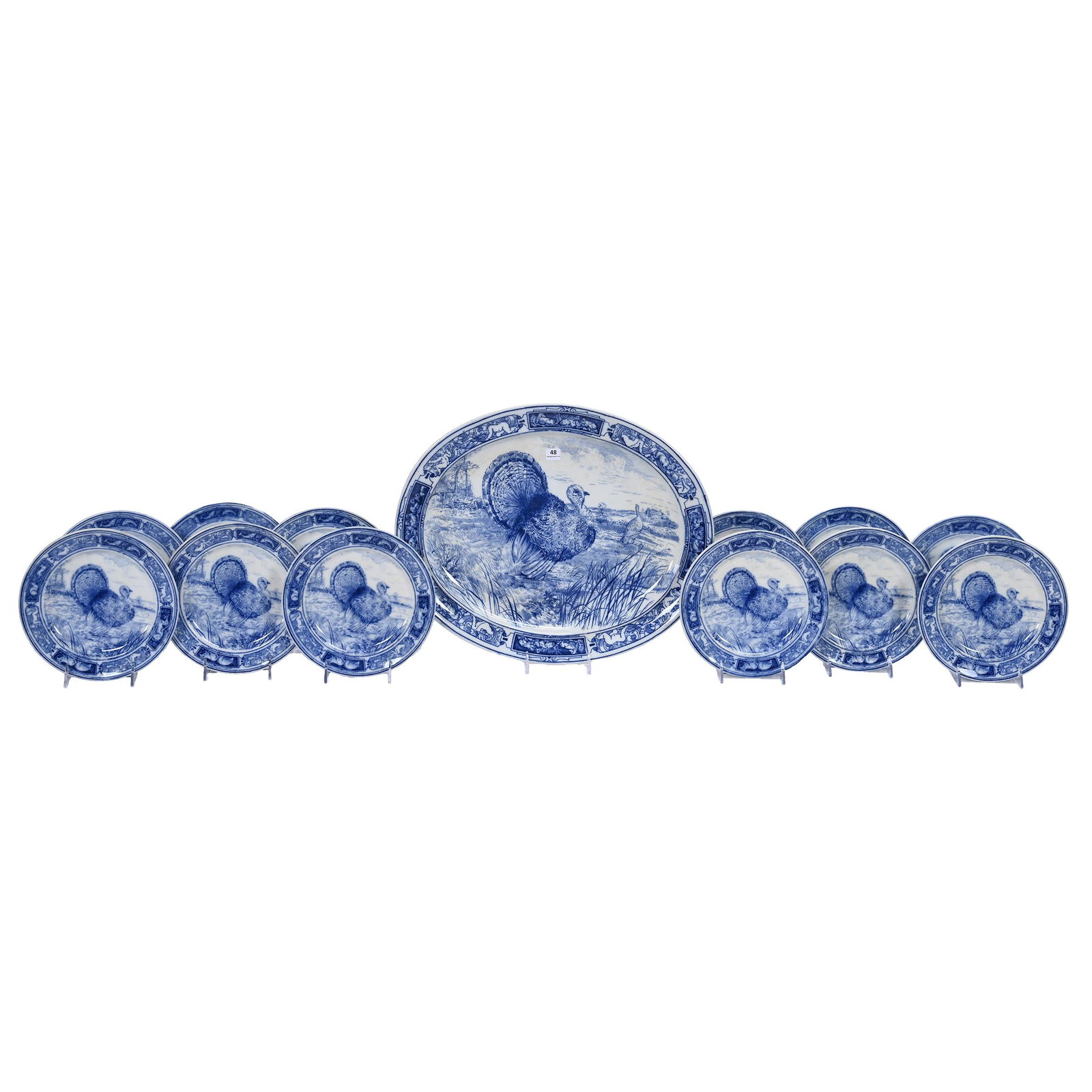 Turkey Set Marked Wedgwood Flow Blue (1 of 5)