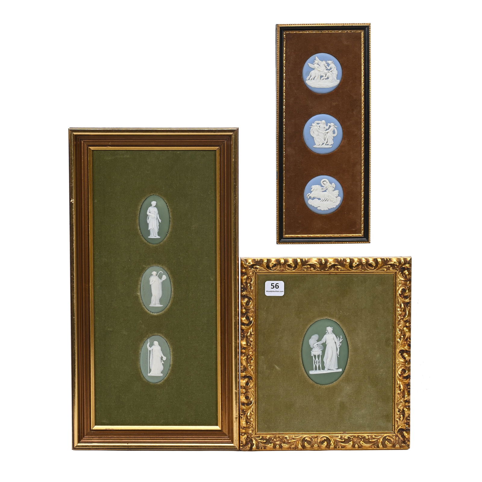 (4) Oval Jasperware Plaques, Marked Wedgwood (1 of 6)