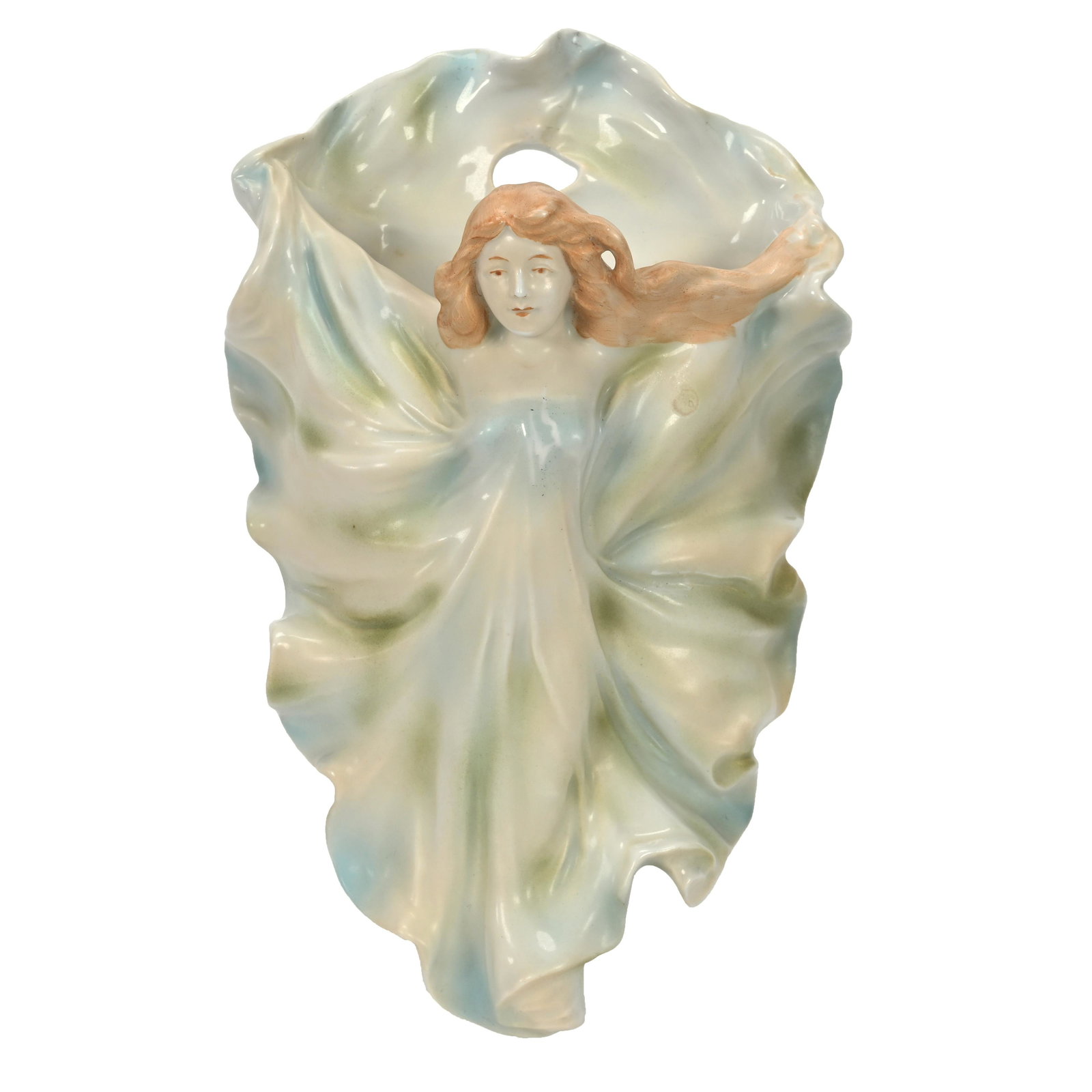 Wall Pocket Marked Royal Bayreuth Blue Mark (1 of 2)