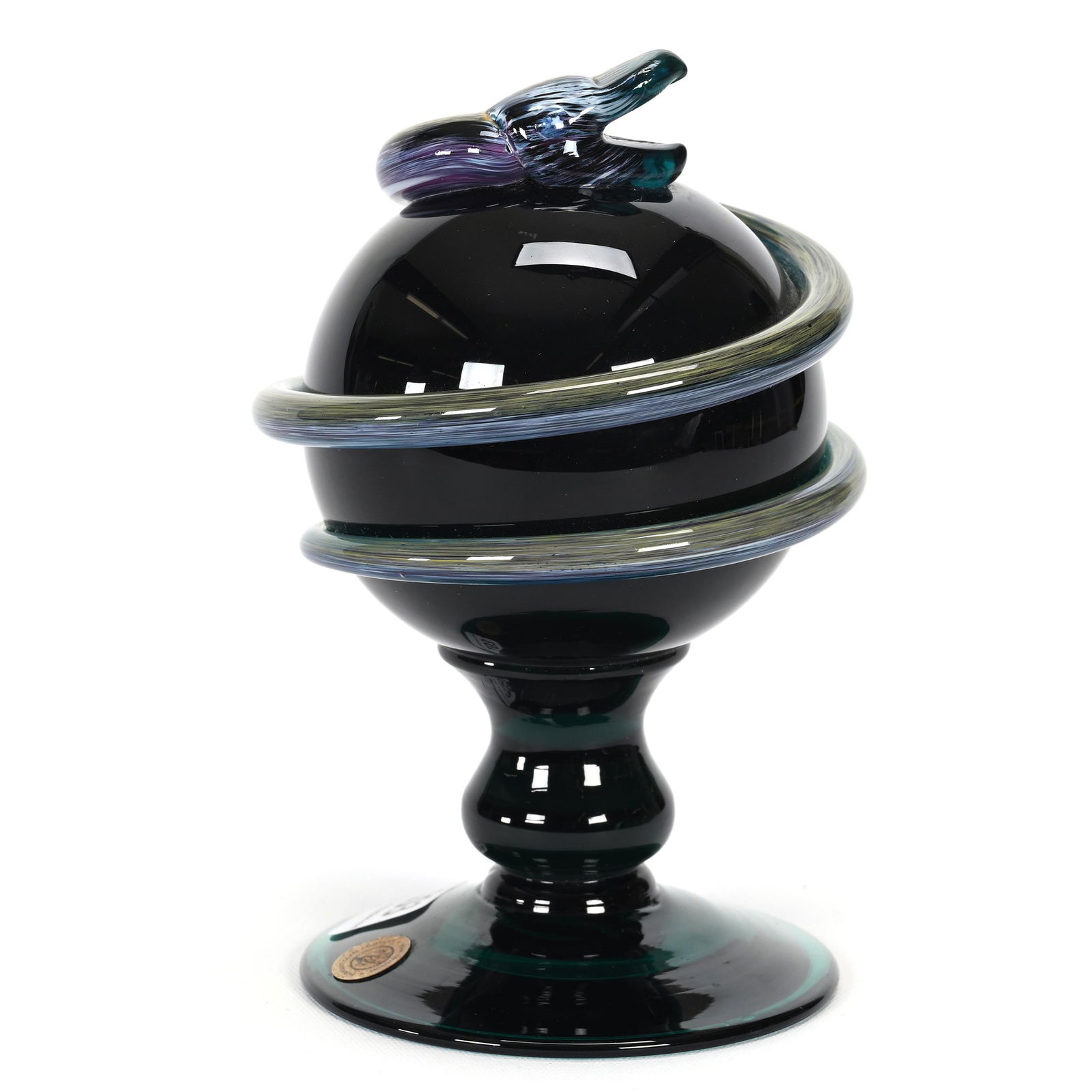 Pedestal Globe Paperweight, Solid Emerald Green (1 of 4)