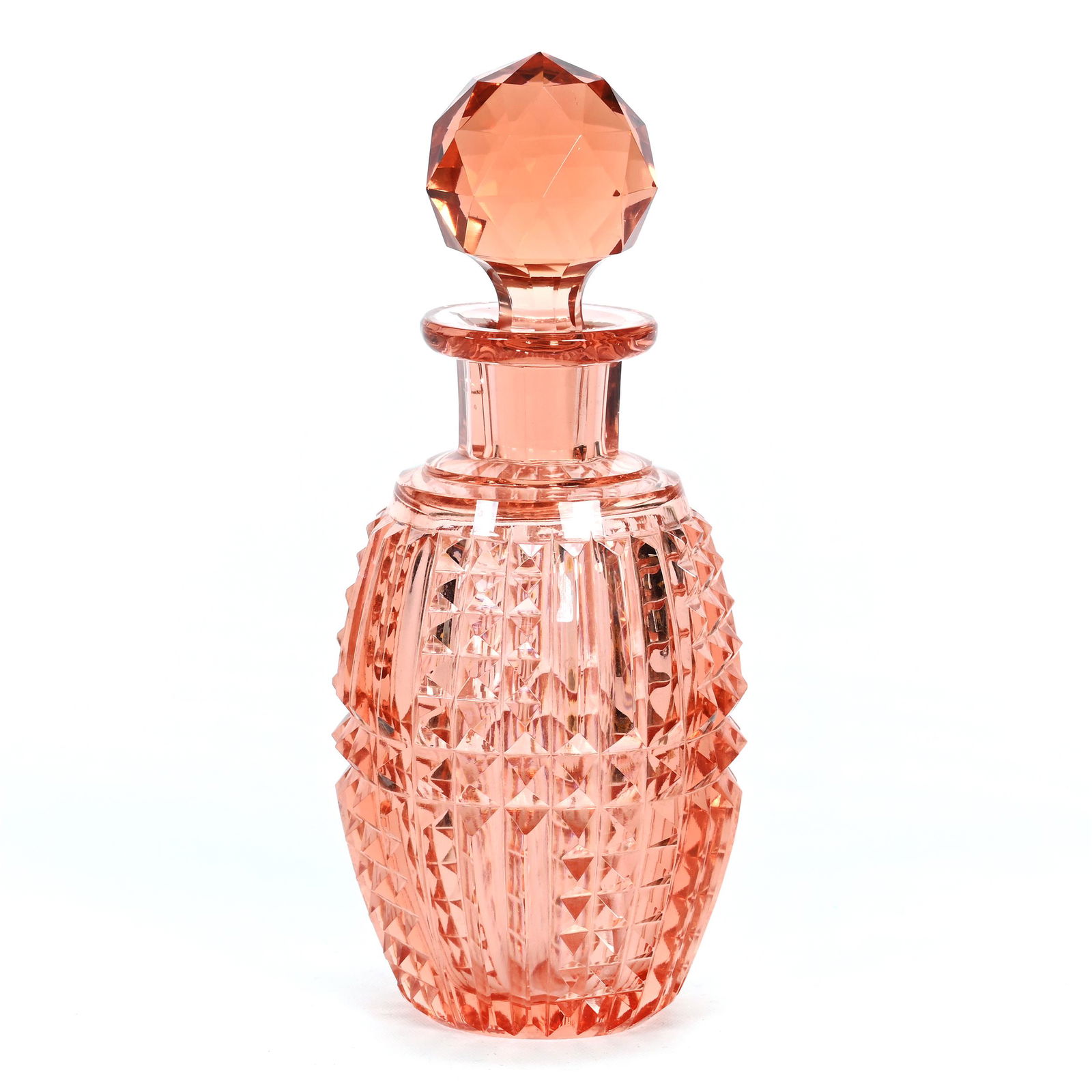 Cologne Bottle, Solid Pink Glass (1 of 3)