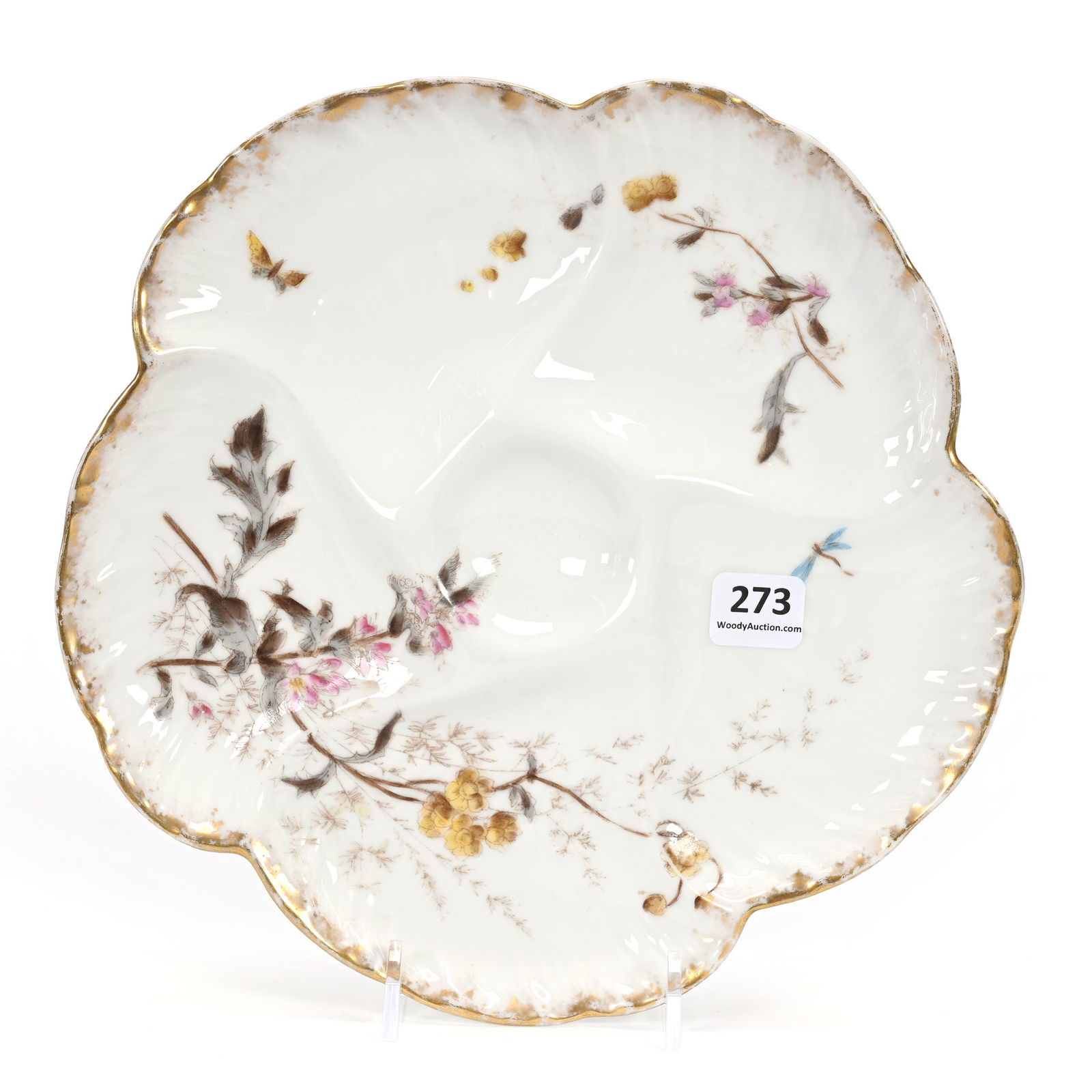 Oyster Plate Marked Limoges Porcelain (1 of 2)