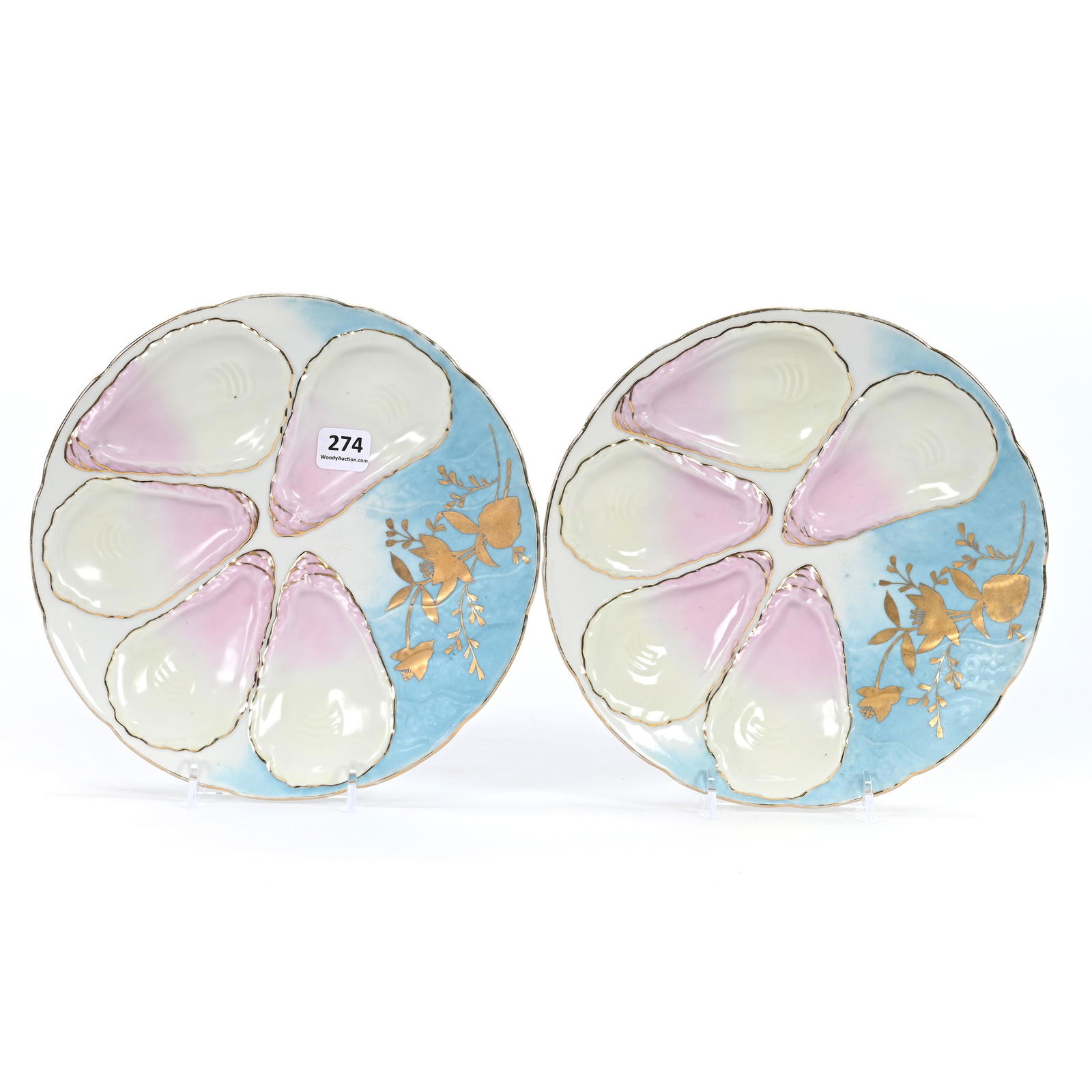 (2) Oyster Plates, Germany Registrirt Mark (1 of 2)