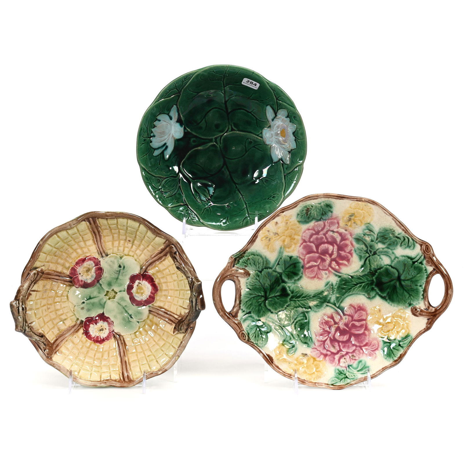 (3) Majolica Items (1 of 3)