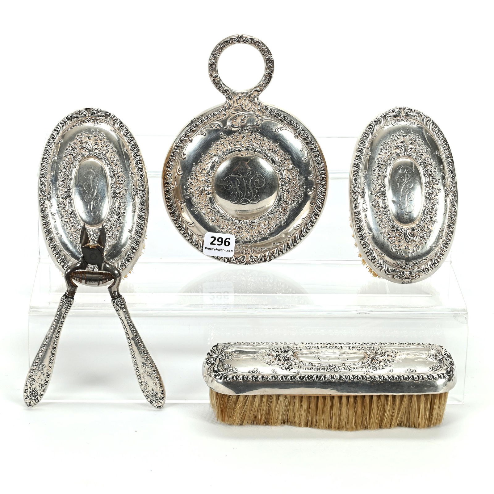 Vanity Set, Sterling Silver Marked Gorham (1 of 3)