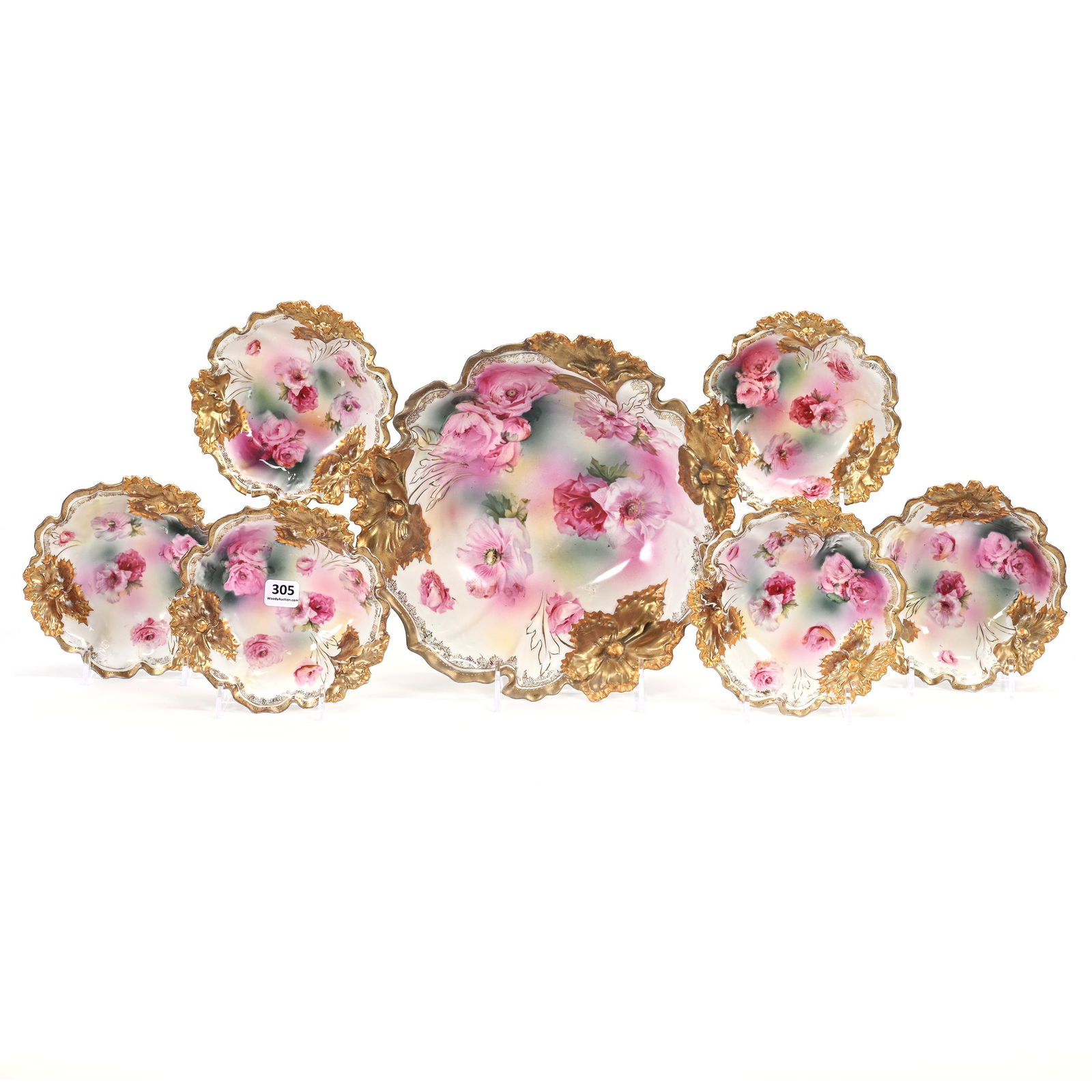 Berry Set Marked R.S. Prussia, Carnation Mold (1 of 3)