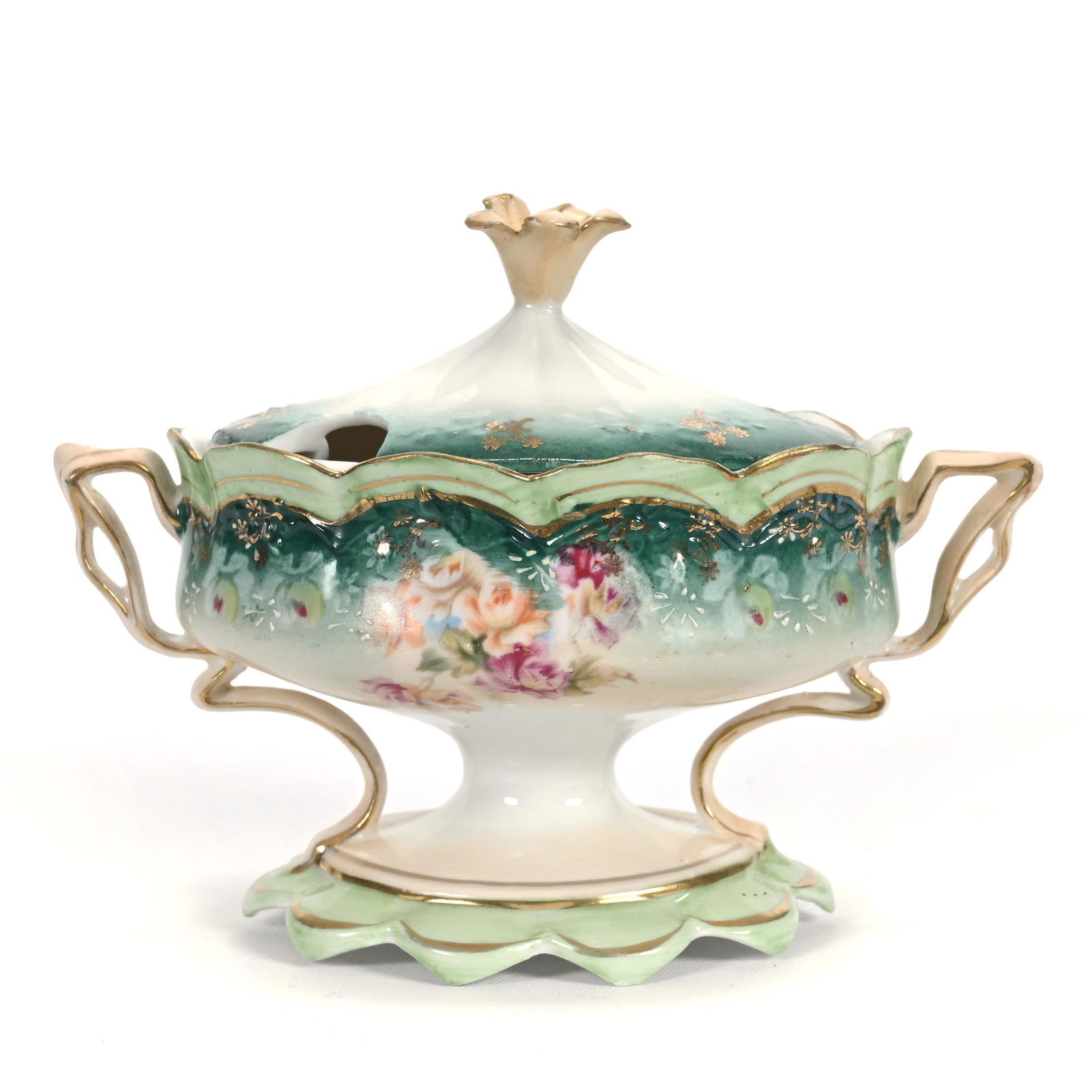 Pedestal Mustard Jar, Unmarked R.S. Prussia (1 of 3)