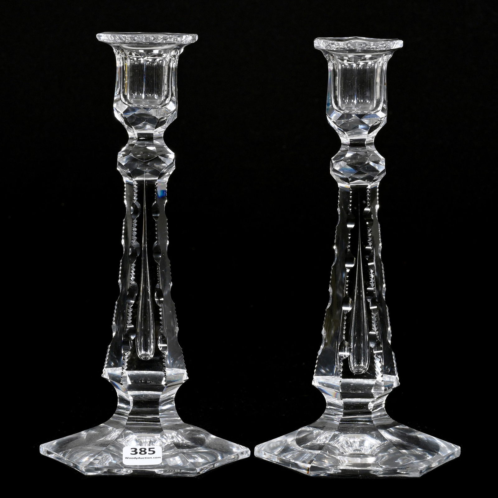 Pair Candlesticks, American Brilliant Cut Glass (1 of 3)