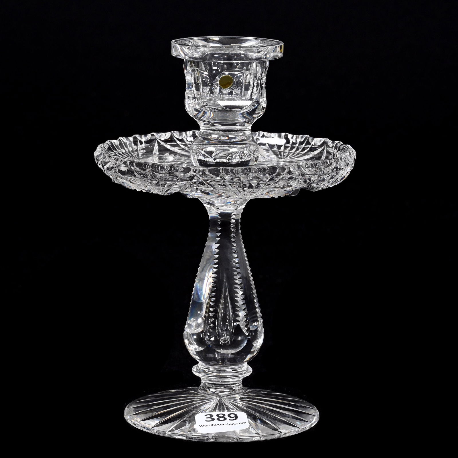 Candlestick, American Brilliant Cut Glass, Signed Libbey (1 of 3)