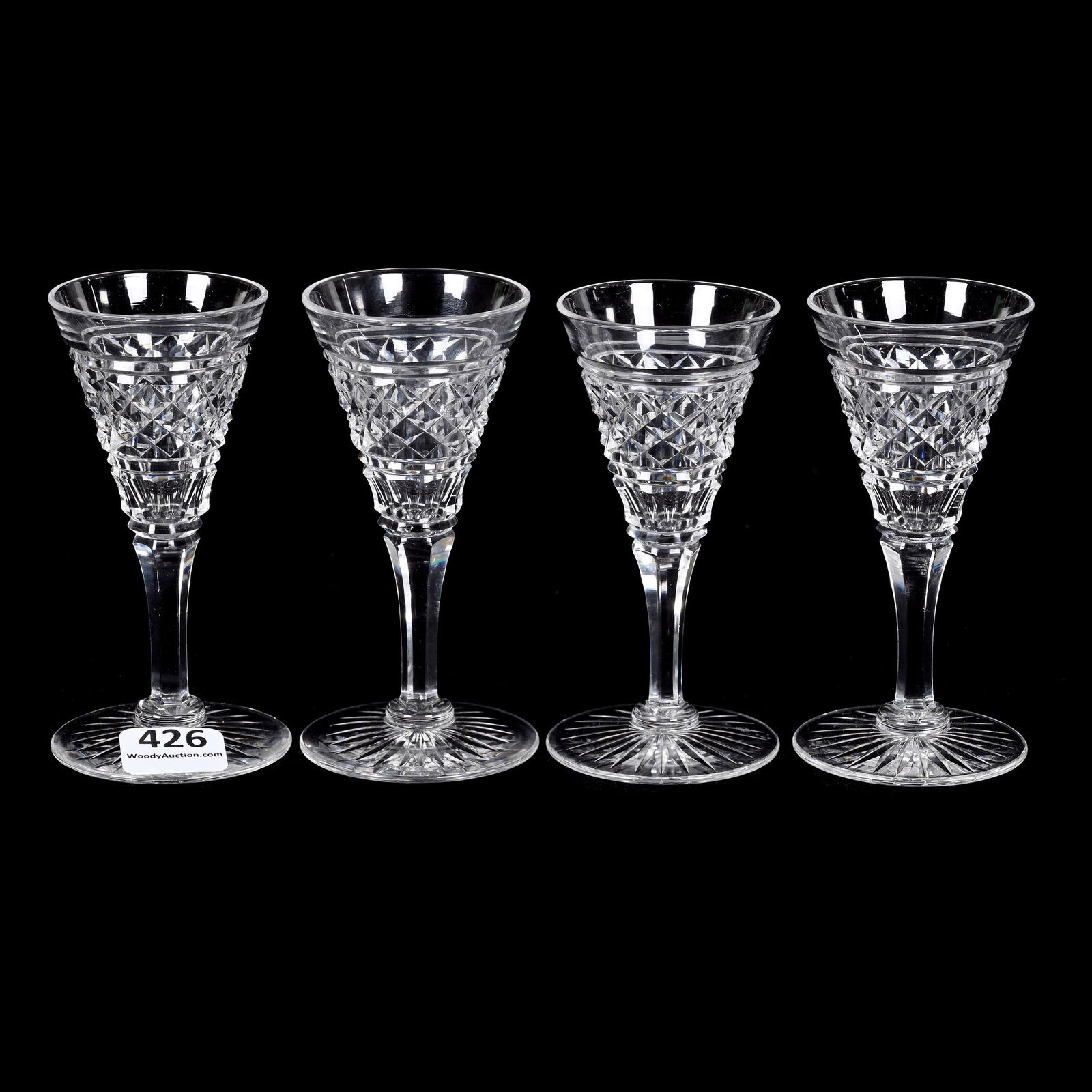 (4) Sherry Stems, American Brilliant Cut Glass (1 of 3)