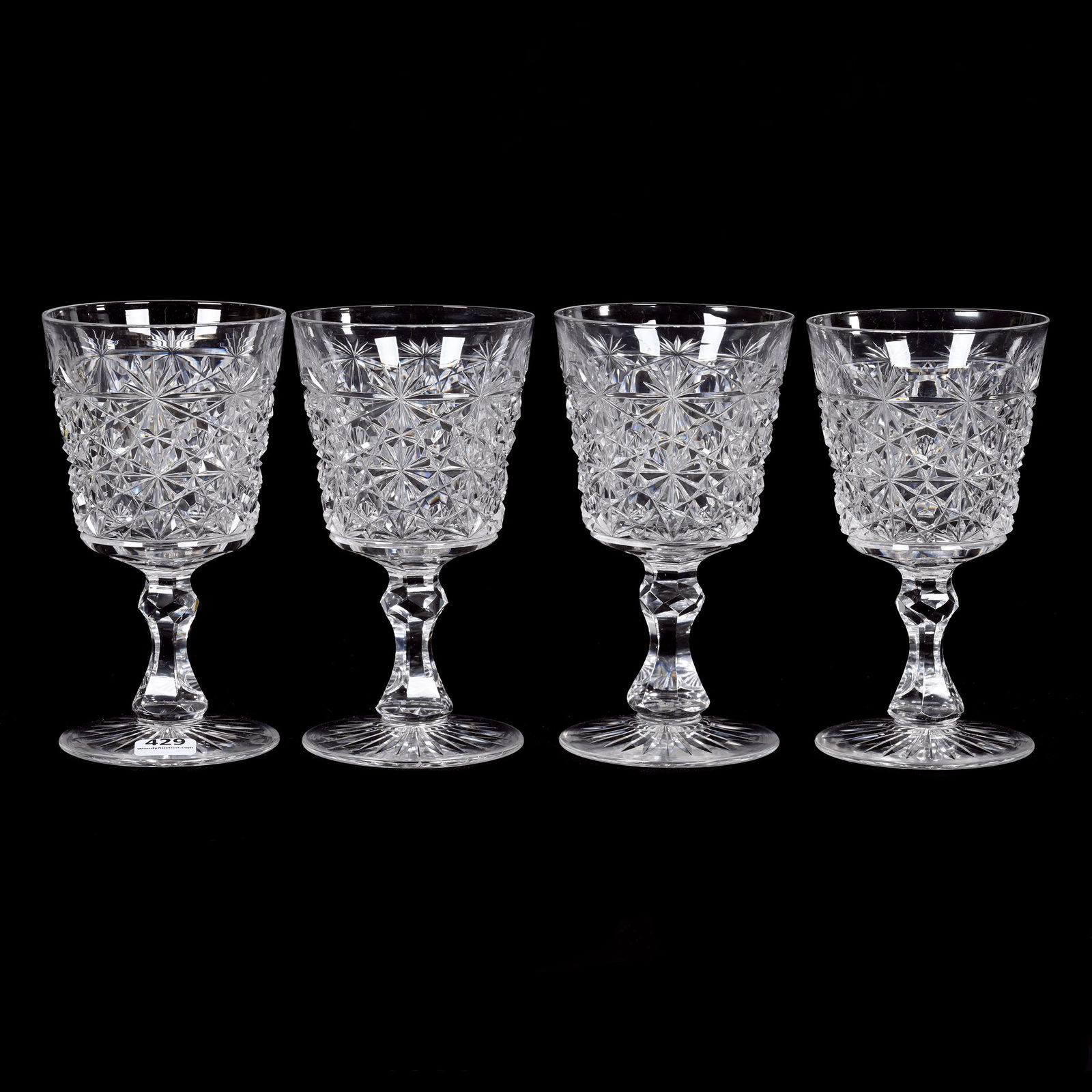 (4) Goblets, American Brilliant Cut Glass (1 of 3)