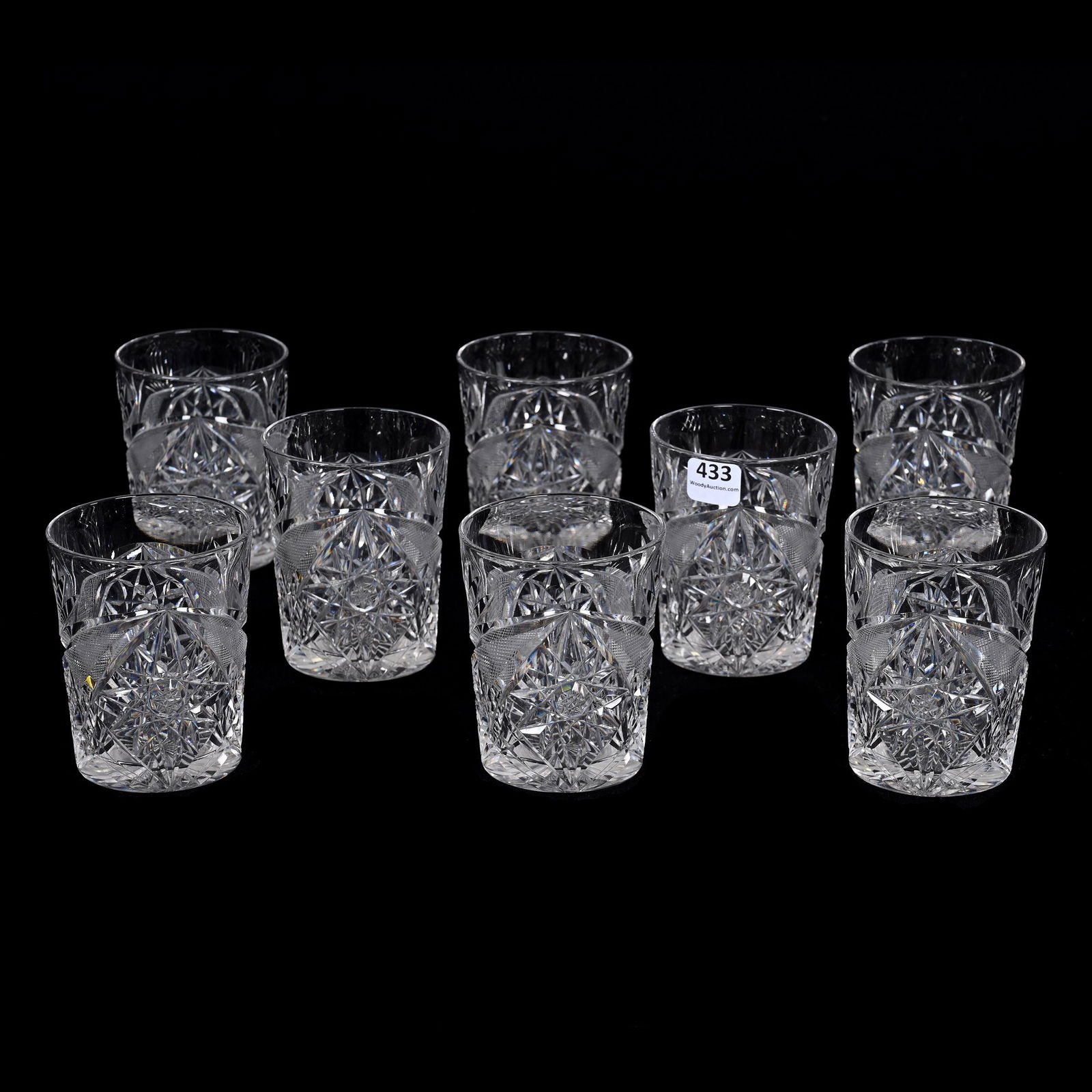 (8) Tumblers, American Brilliant Cut Glass (1 of 3)