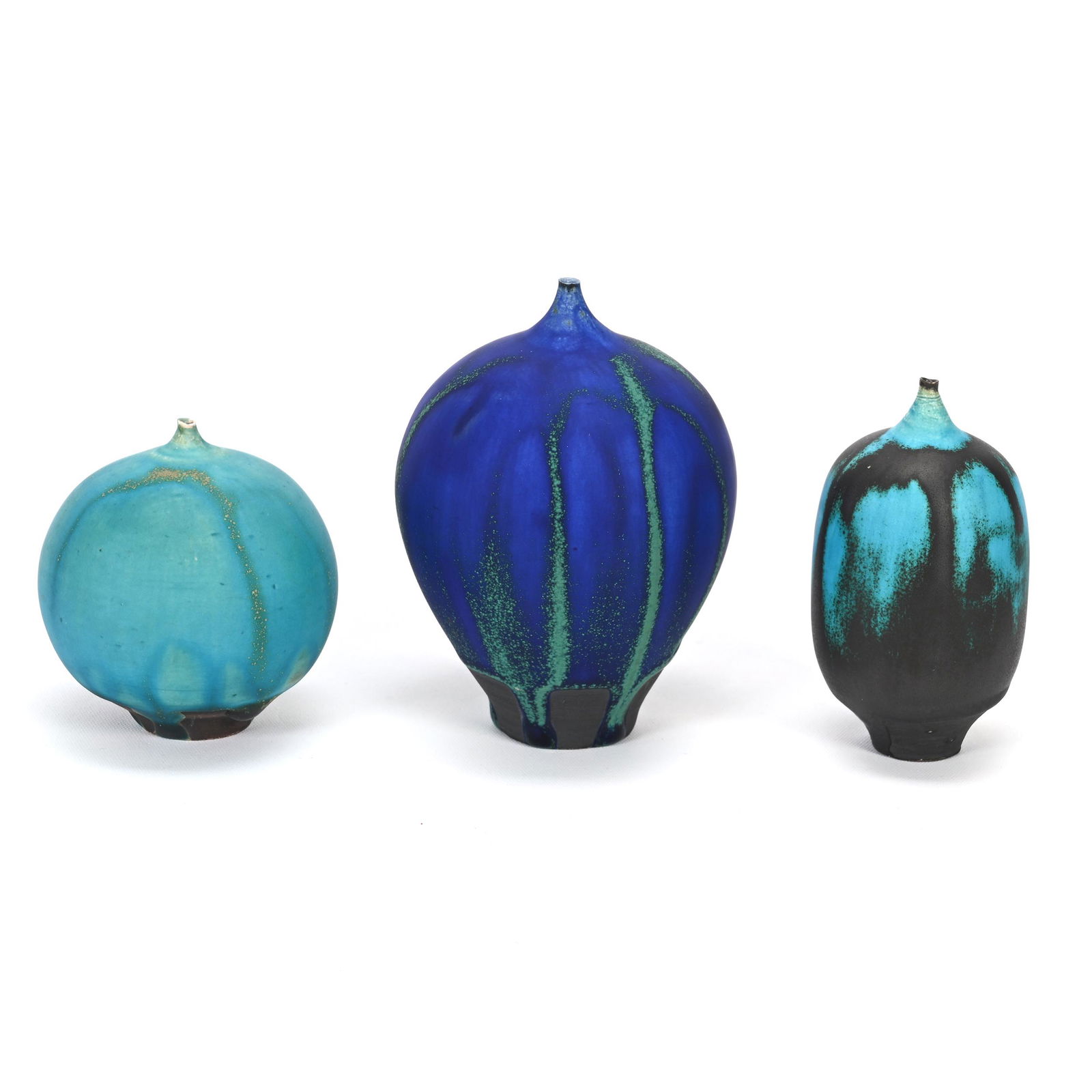 (3) Cabinet Vases Called "Feelies" Marked Cabat (1 of 3)