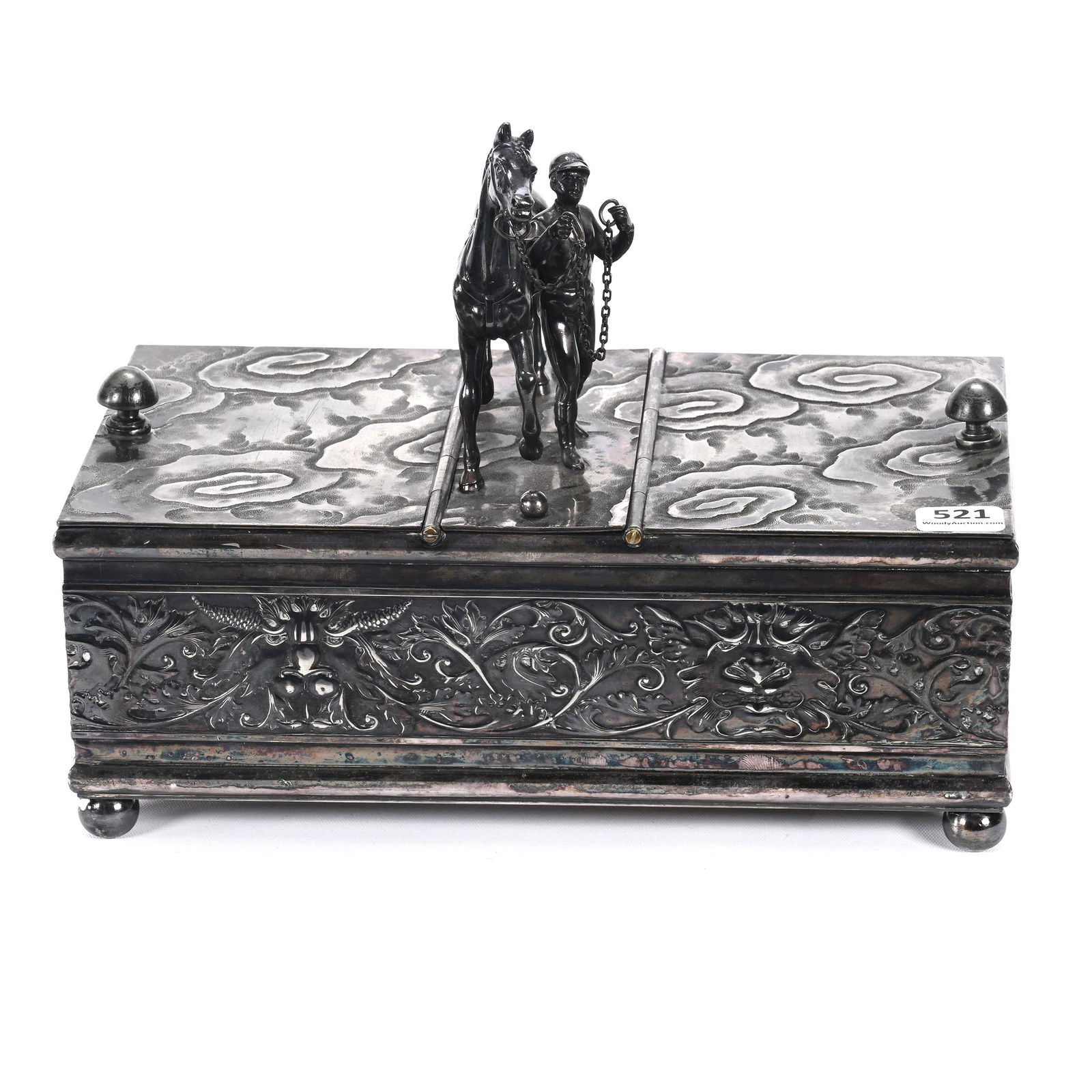 Victorian Silverplate Figural Double Humidor (1 of 6)