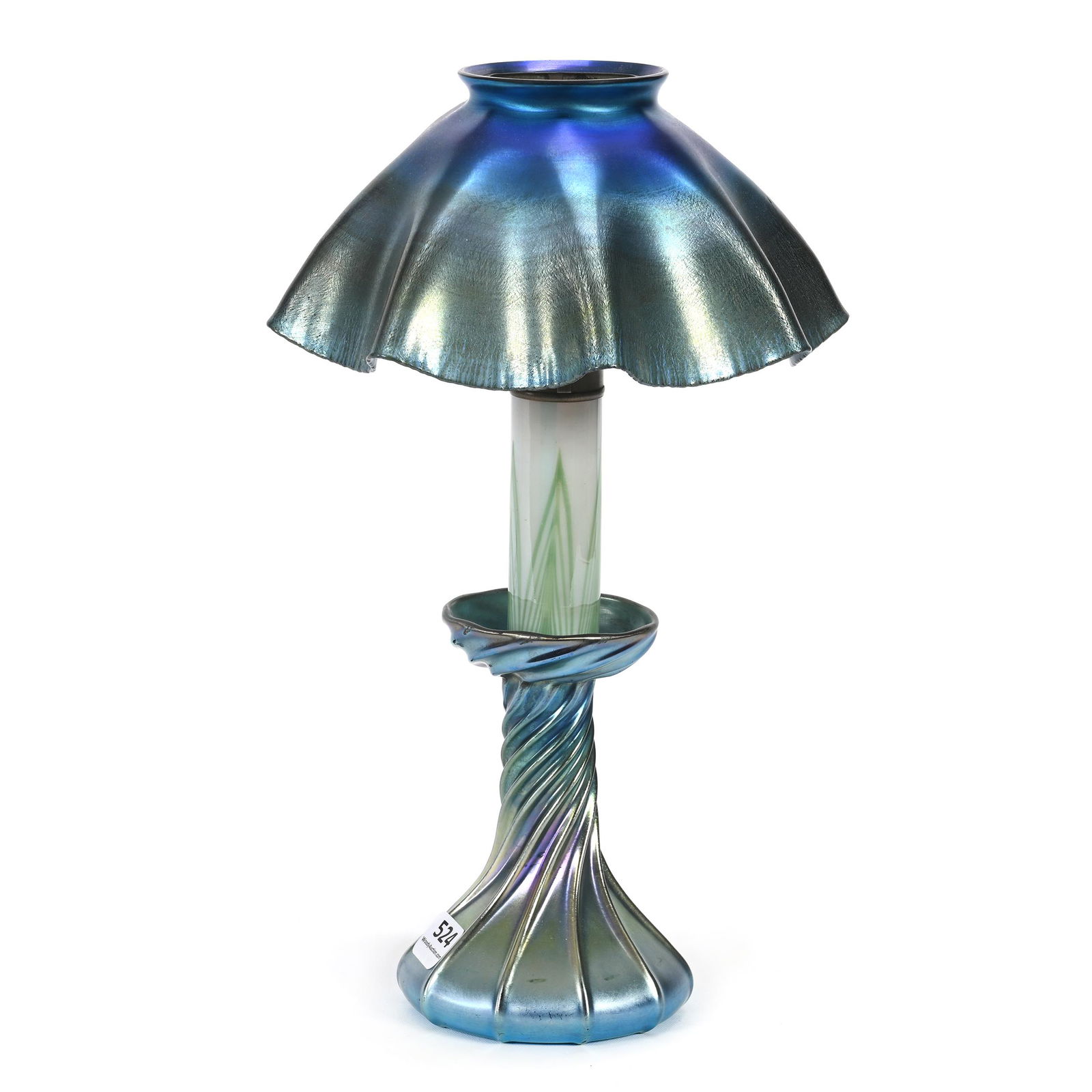 Candle Lamp Signed LCT-Favrile Art Glass (1 of 6)