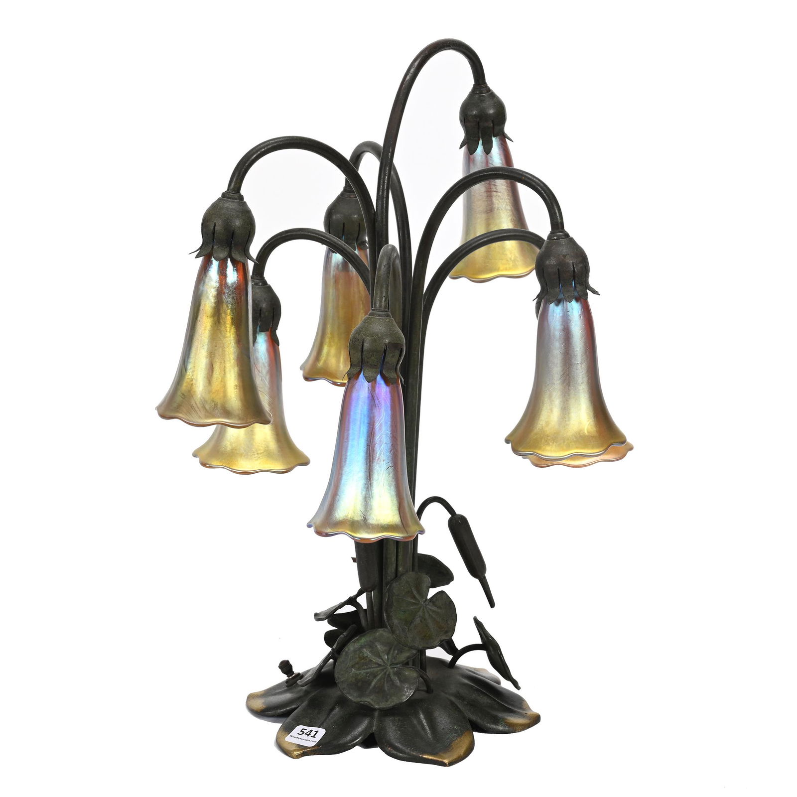 Seven Lily Table Lamp, Lily Pad Base (1 of 6)