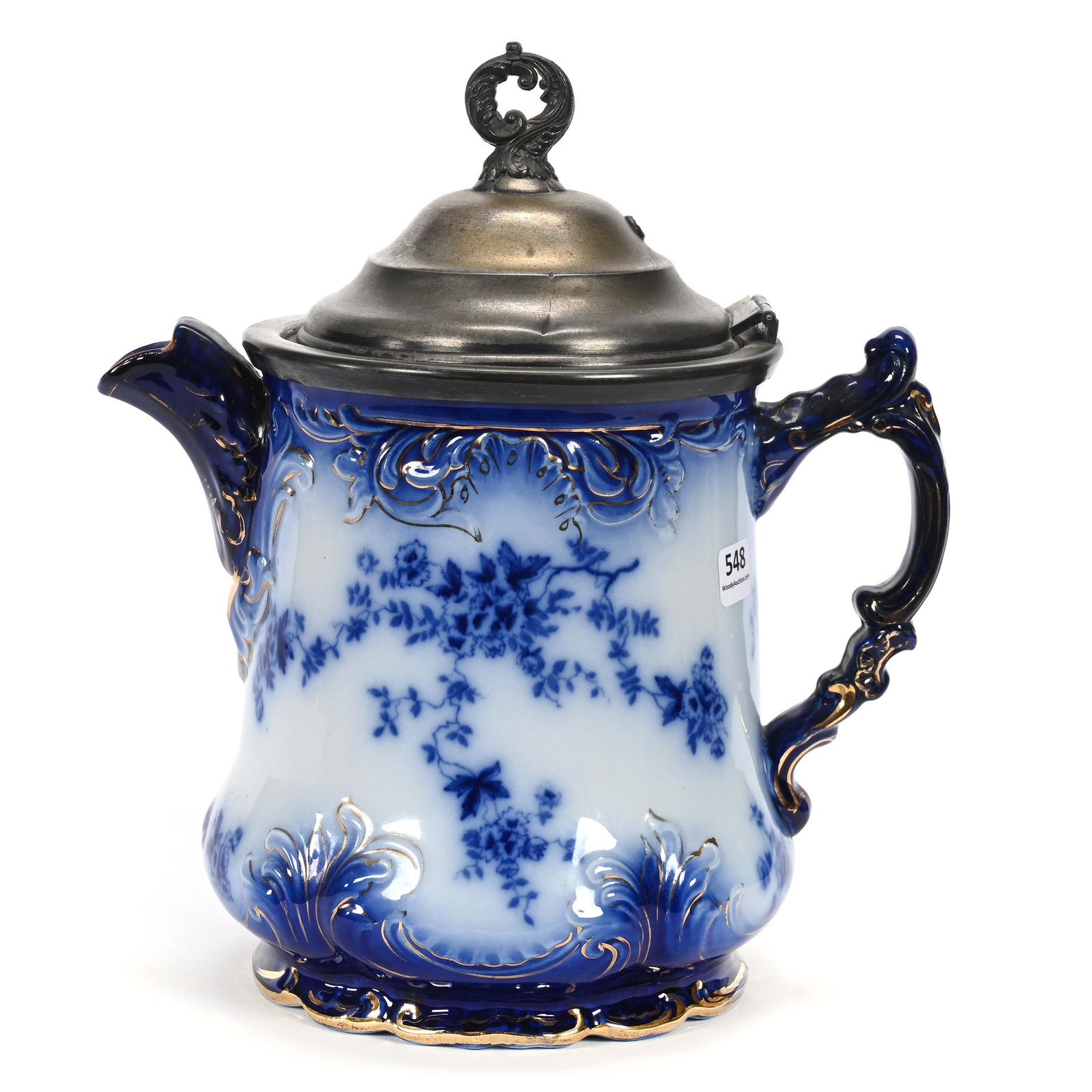 Ice Pitcher, Flow Blue Marked Labelle (1 of 3)