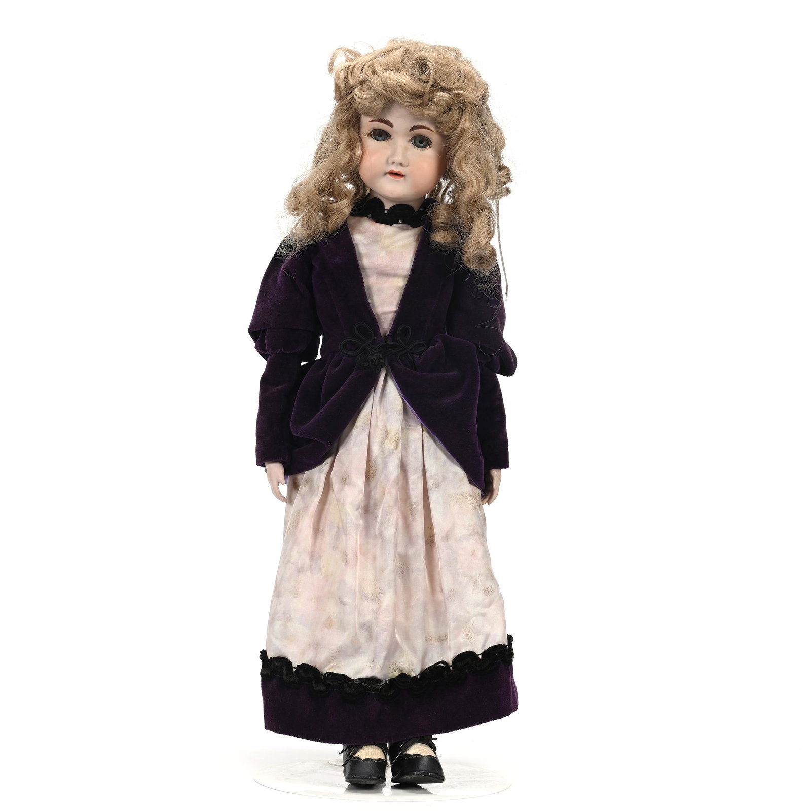 Bisque Head Doll Marked "CMB 13 Germany": Bisque Head Doll Marked "CMB 13 Germany", 26", Made By C. M. Bergmann, Open Mouth, Private Kansas Collection.