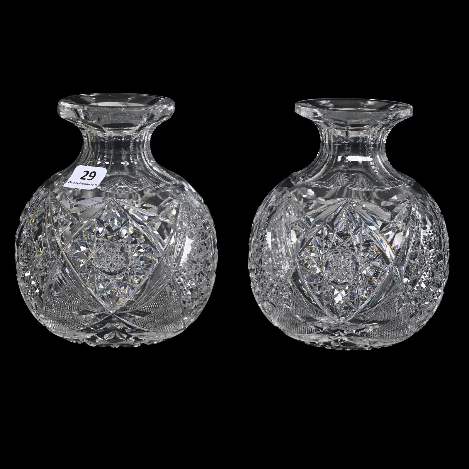 Pair Cologne Bottles Without Stoppers, ABCG (1 of 3)