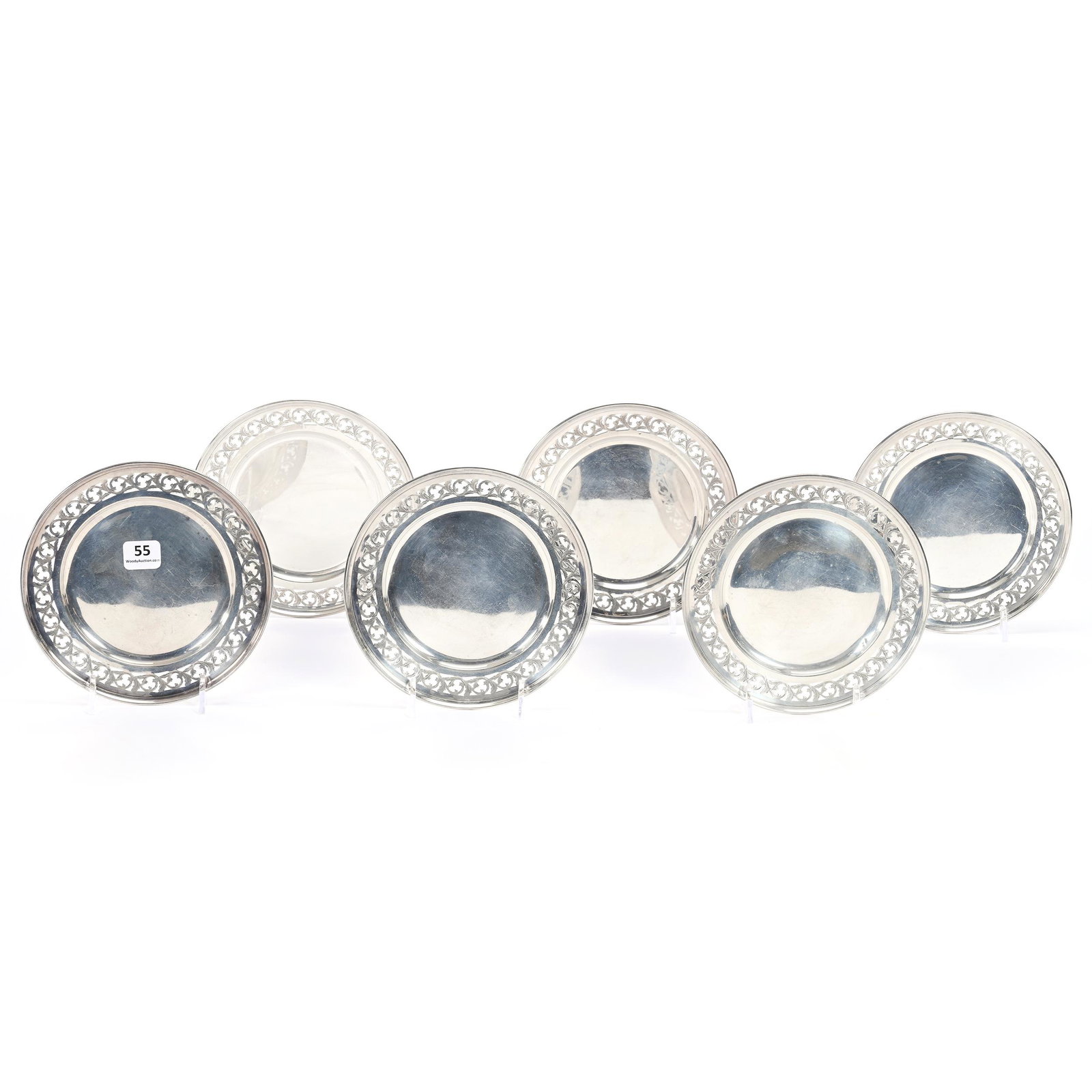 (6) Plates Marked Meriden Britannia #594A Sterling (1 of 4)