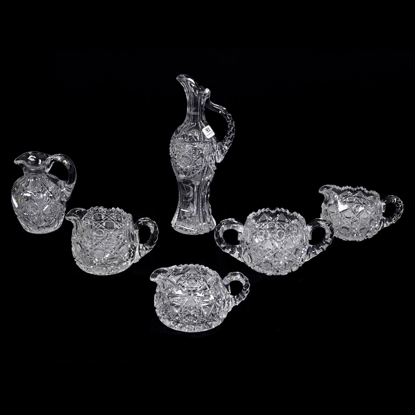 (6) Assorted American Brilliant Cut Glass Items (1 of 4)