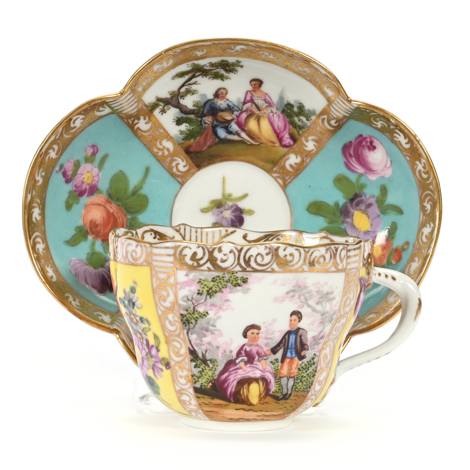 Cup & Saucer, Meissen Crossed Sword Mark (1 of 4)