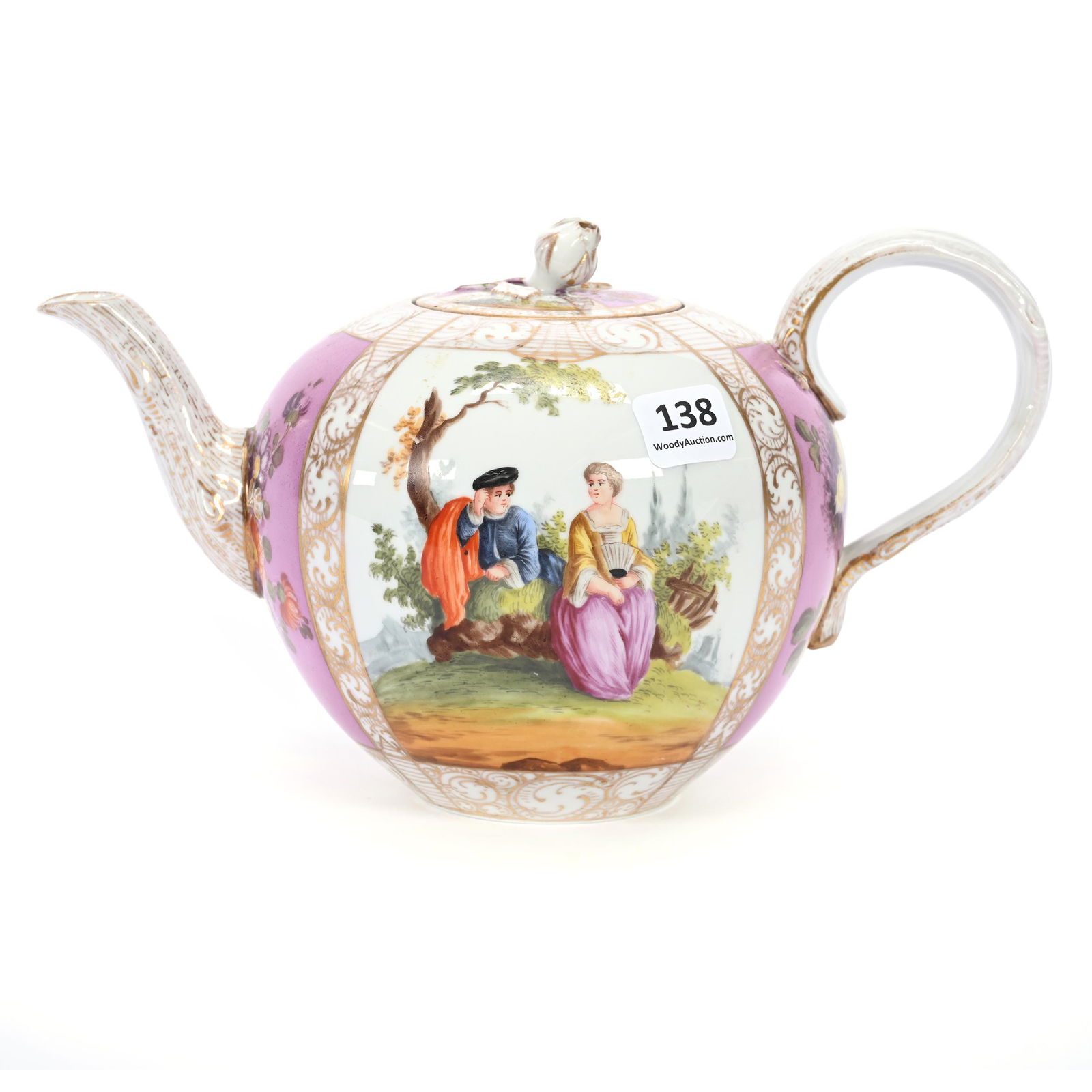 Tea Pot Marked Meissen (Crossed Swords) (1 of 3)