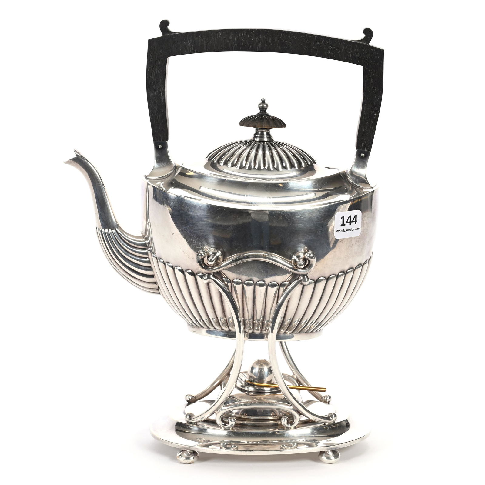 Hot Water Pot On Stand, Sterling Silver (1 of 7)