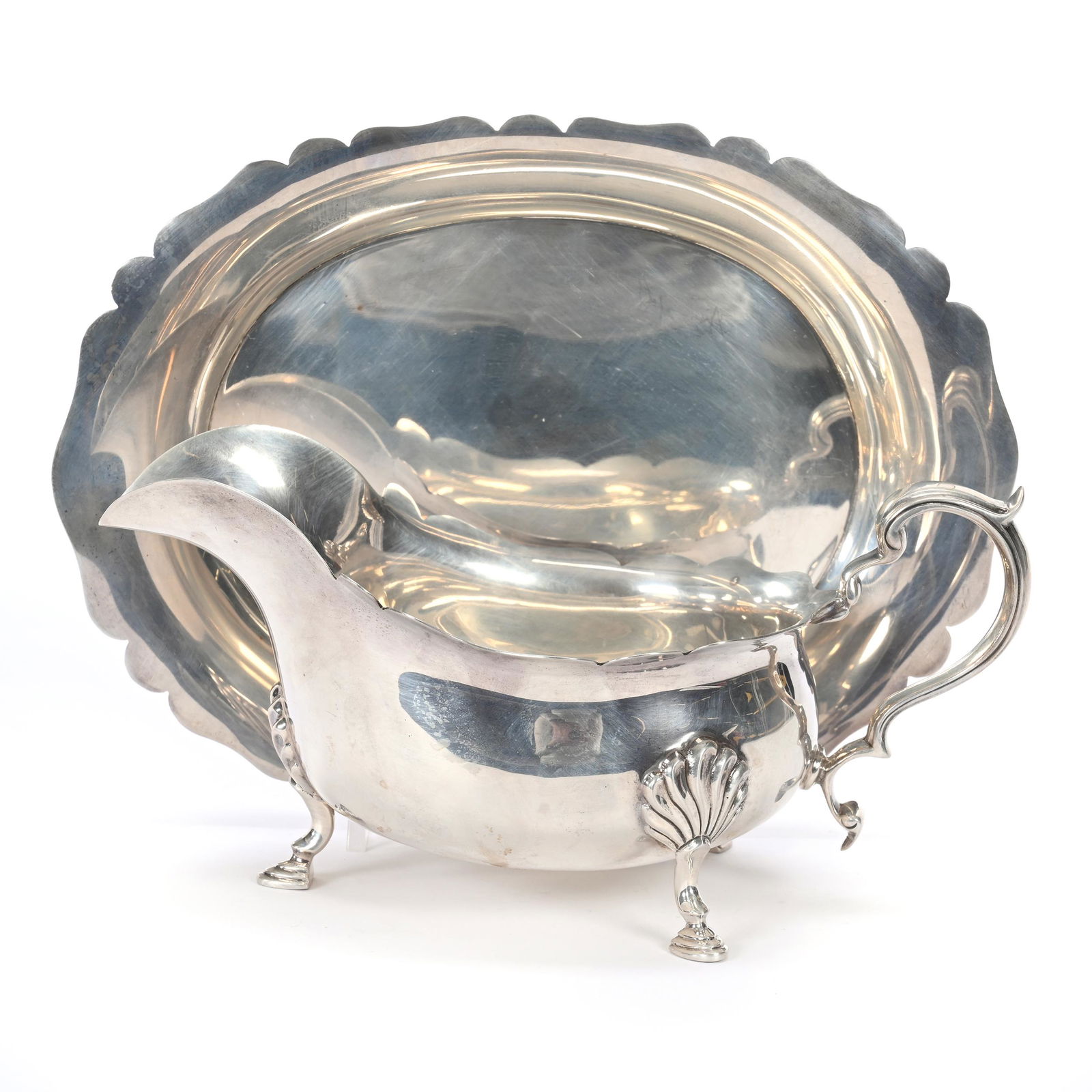 Gravy Boat/Underplate, English Sterling Silver (1 of 5)
