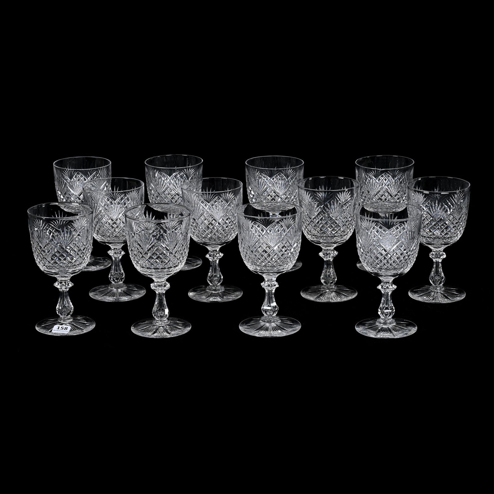 (12) Goblets, American Brilliant Cut Glass (1 of 3)