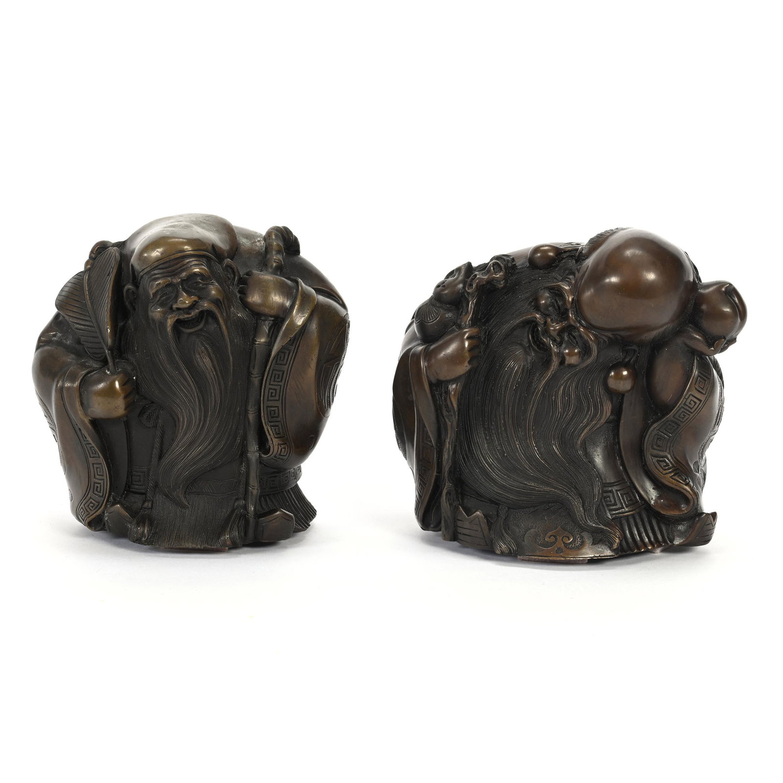 Pair Solid Brass Oriental Figurines (1 of 3)