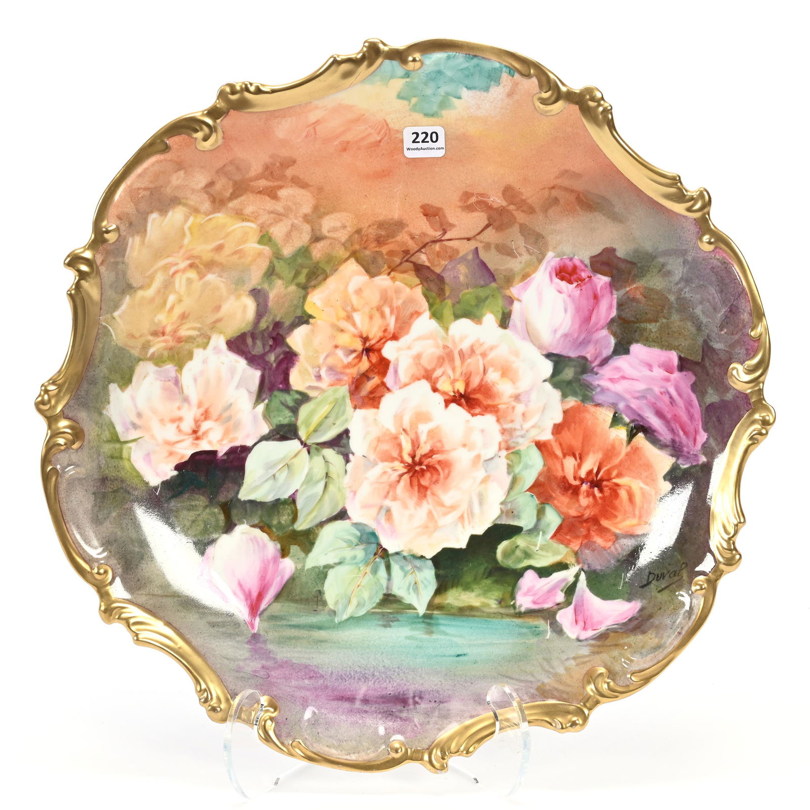 Round Plaque Marked Coronet Limoges (1 of 3)