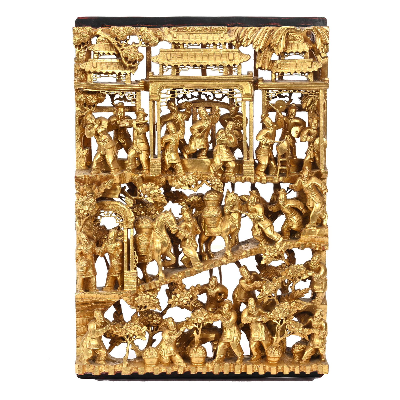 Carved And Gilded Chinese Wood Panel (1 of 6)