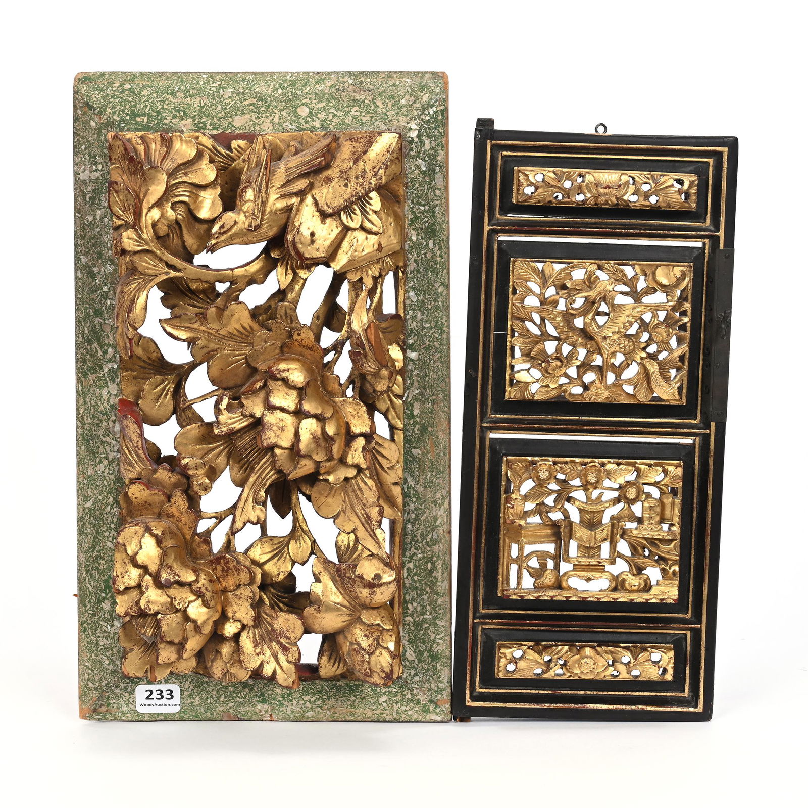 (2) Carved And Gilded Wood Panels (1 of 2)