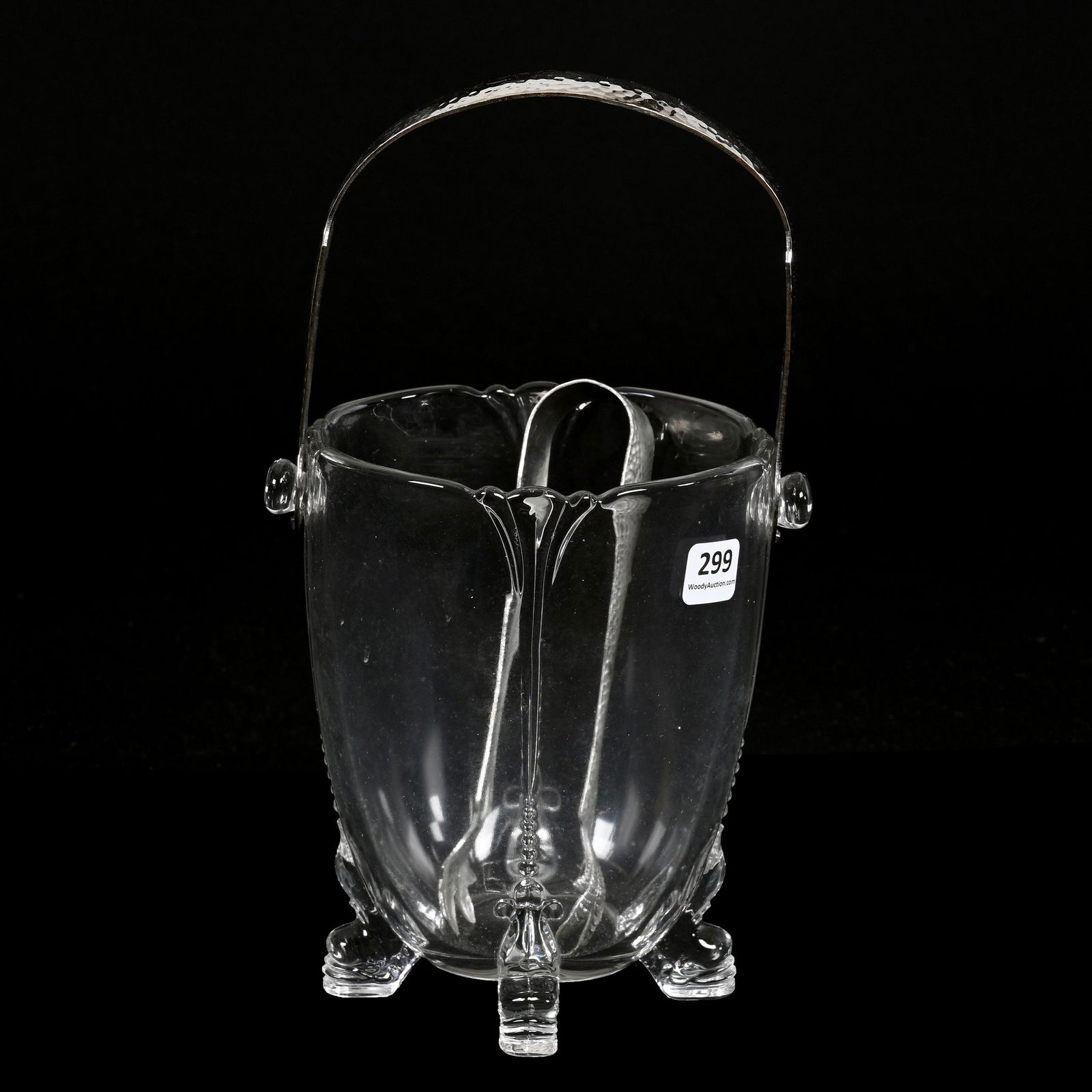 Ice Bucket, Clear Glass, Dolphin Feet (0299) on Jan 21, 2023 Woody