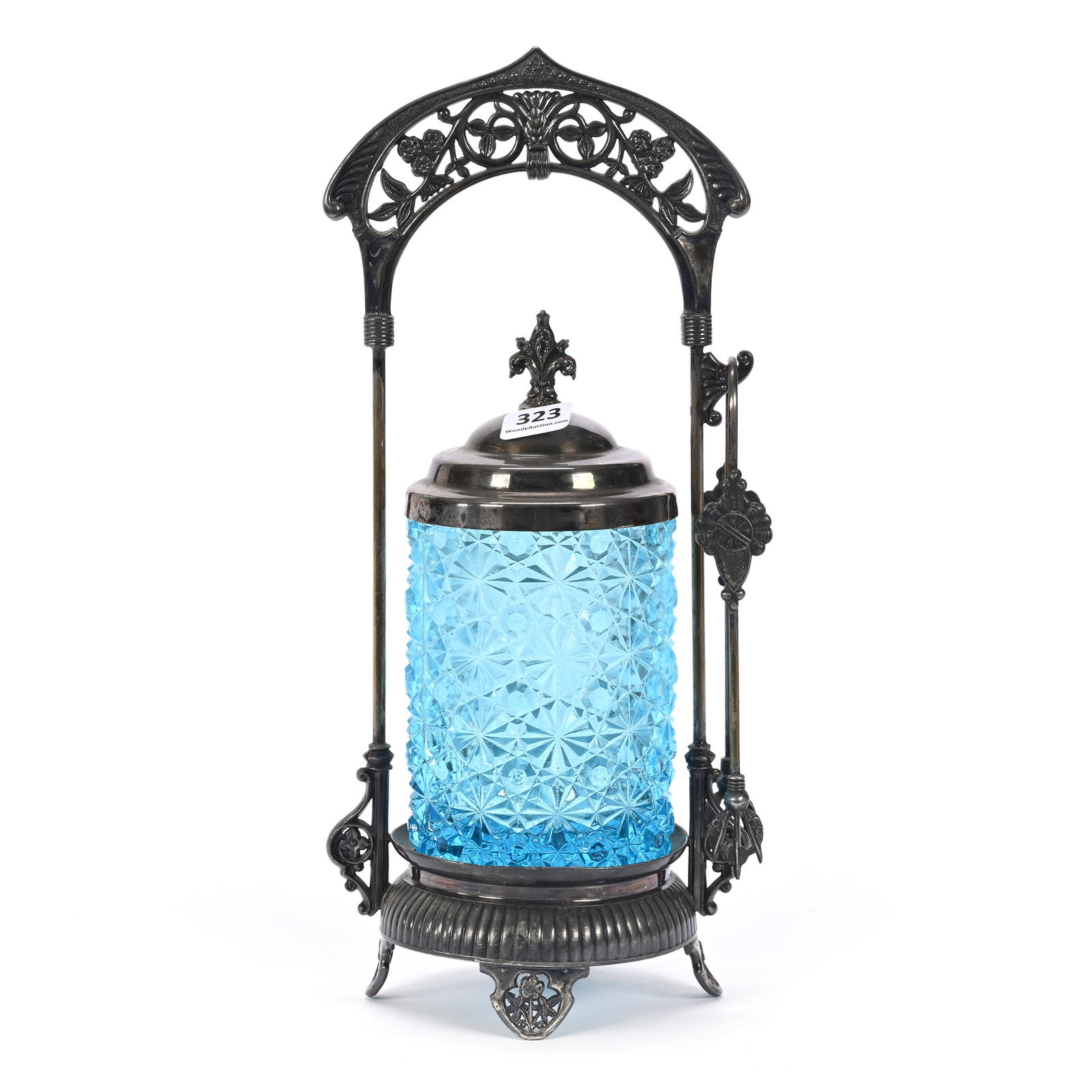 Victorian Pickle Castor, Blue Button & Daisy Insert (1 of 4)