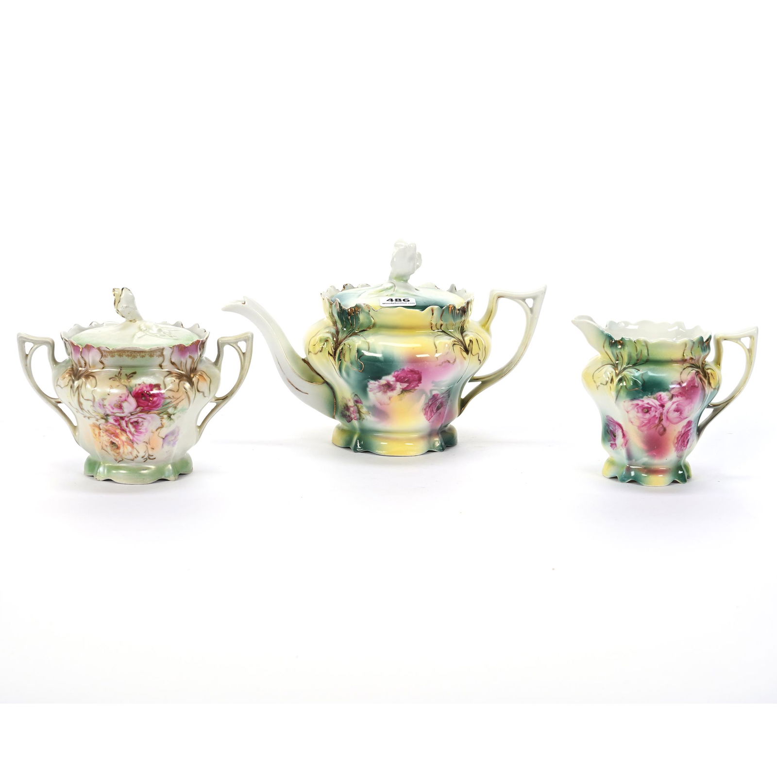Tea Set Marked R.S. Prussia, Three Piece (1 of 5)