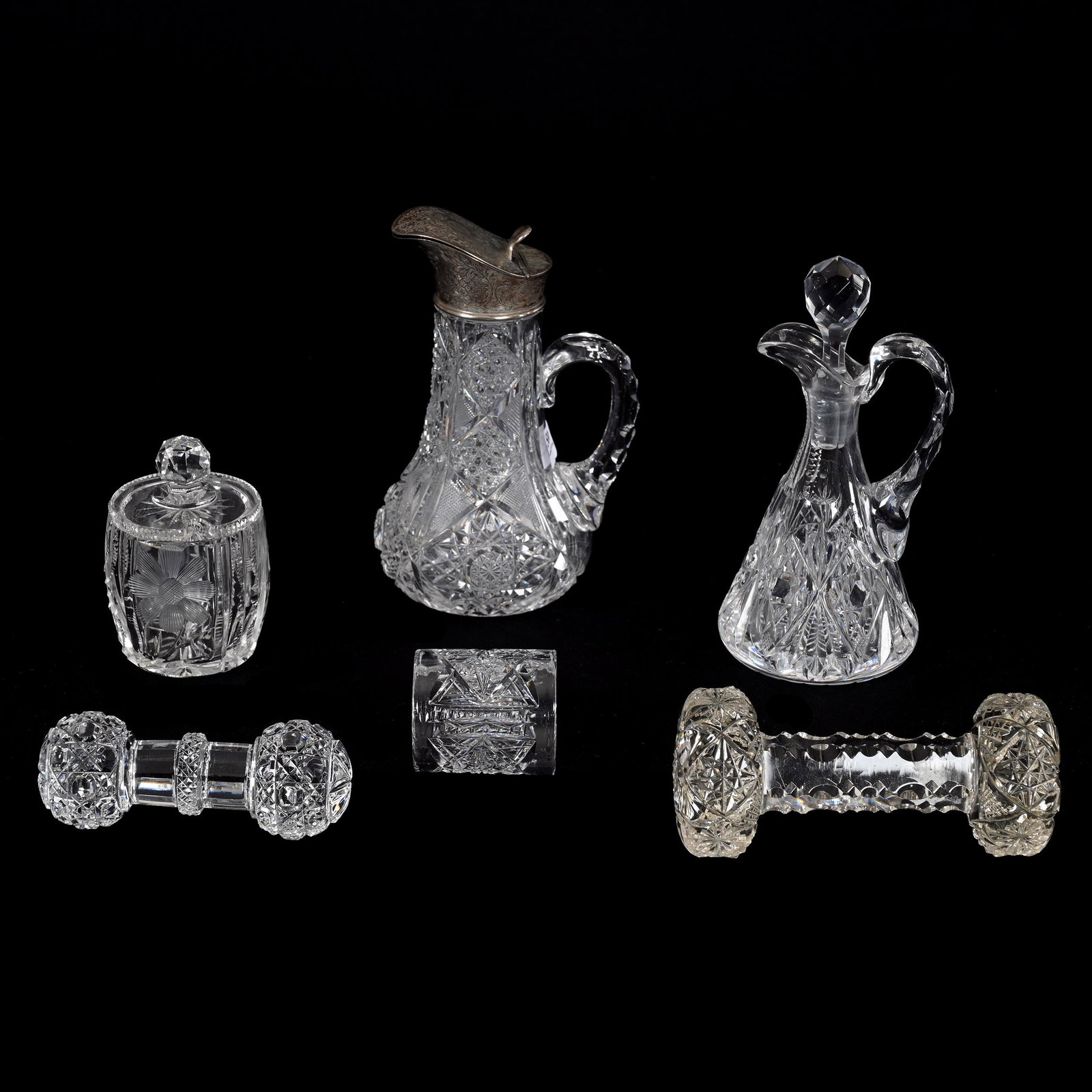 (6) Assorted American Brilliant Cut Glass Items (1 of 4)