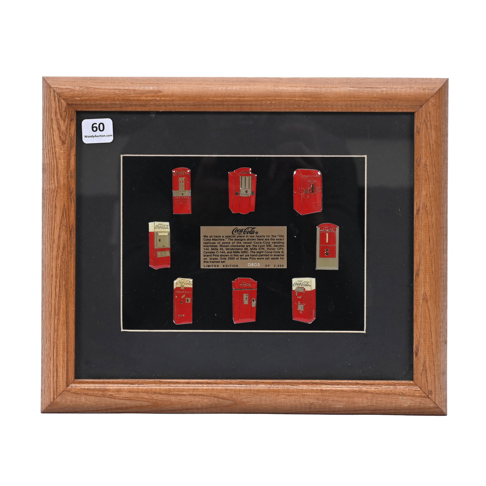 1960 Pin Set, Framed, Coca-Cola Vending Machine Pins (1 of 2)