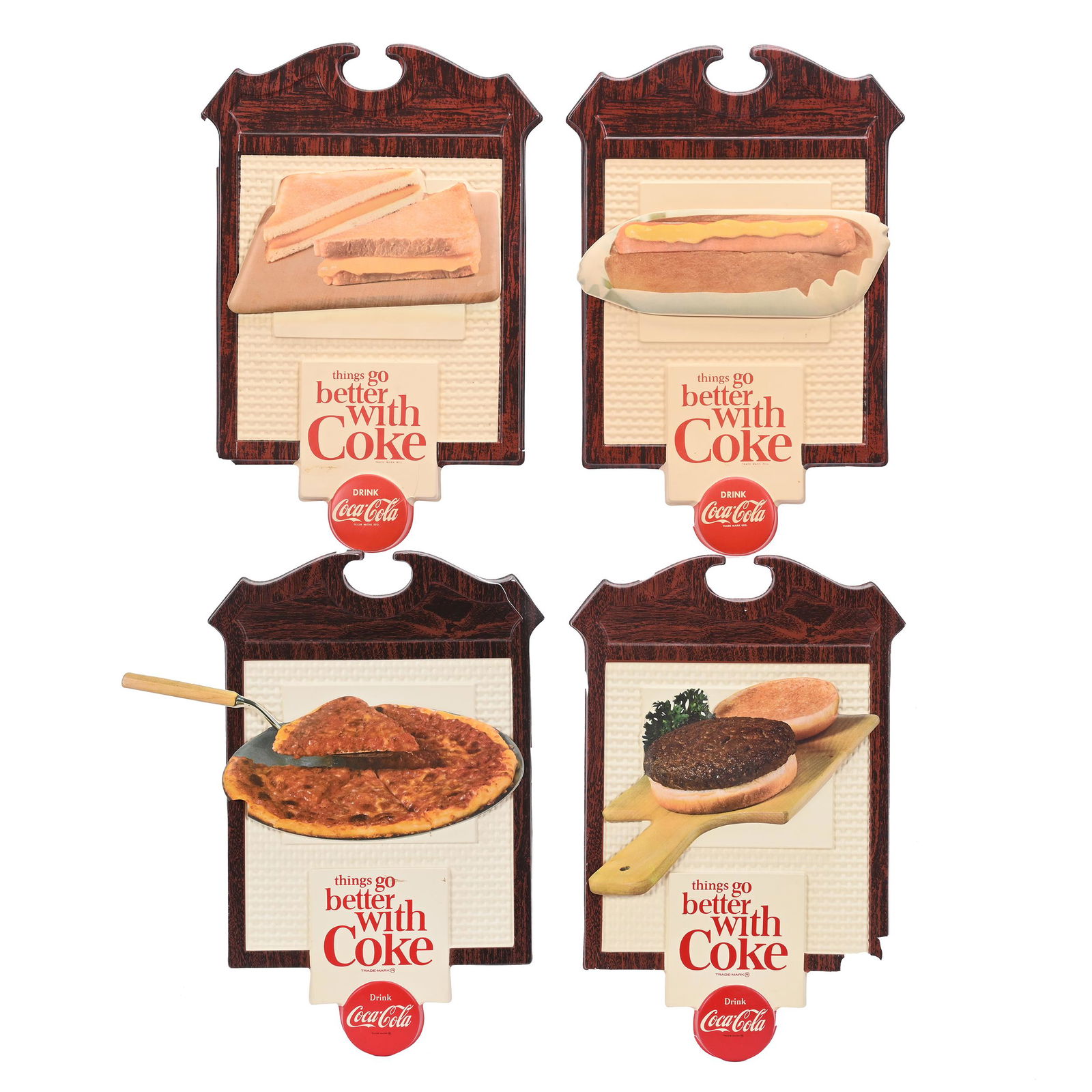 1960's Coca-Cola Vacuform Signs, Set Of Four (1 of 8)