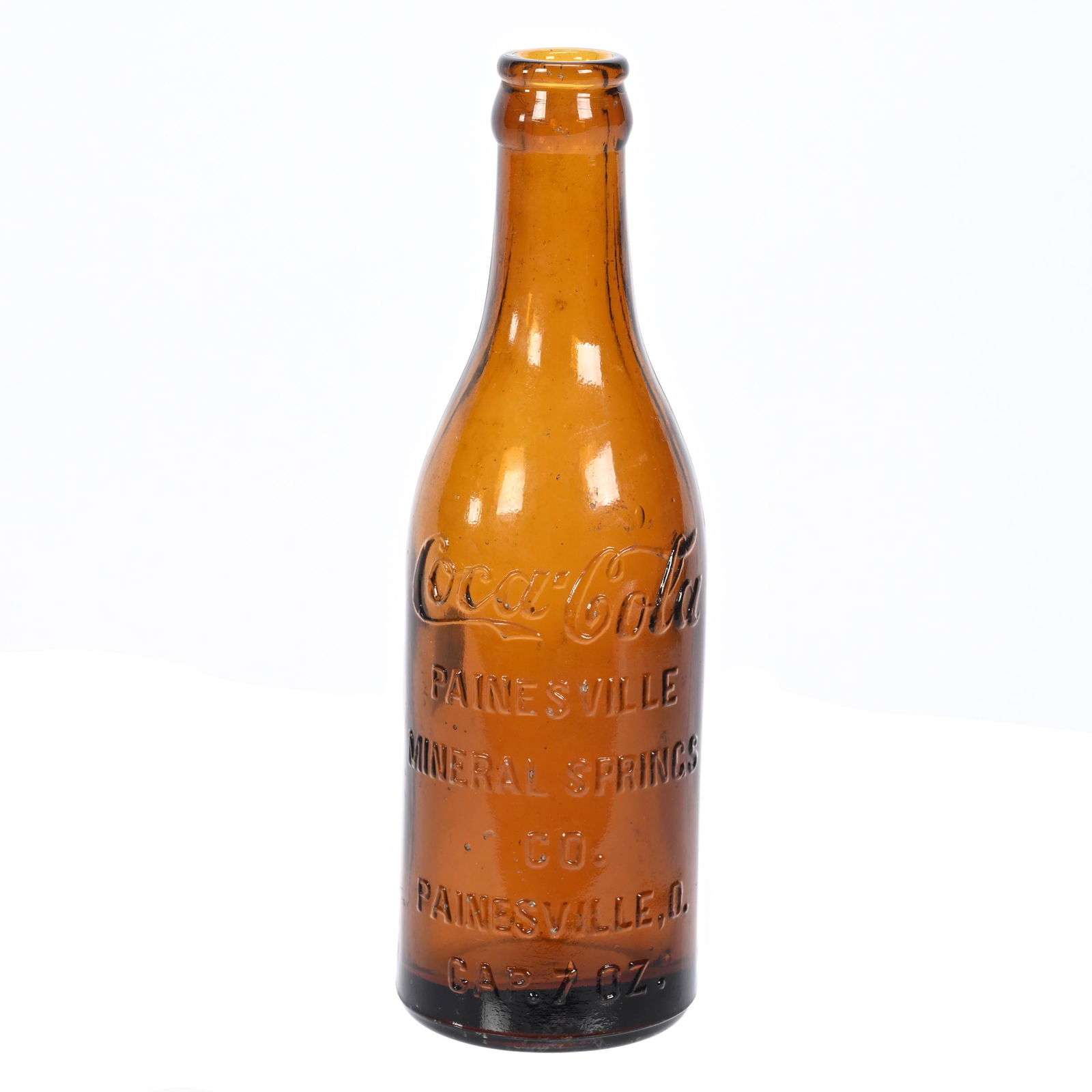 Solid Amber Glass Bottle Advertising Coca-Cola, 1911 (1 of 3)