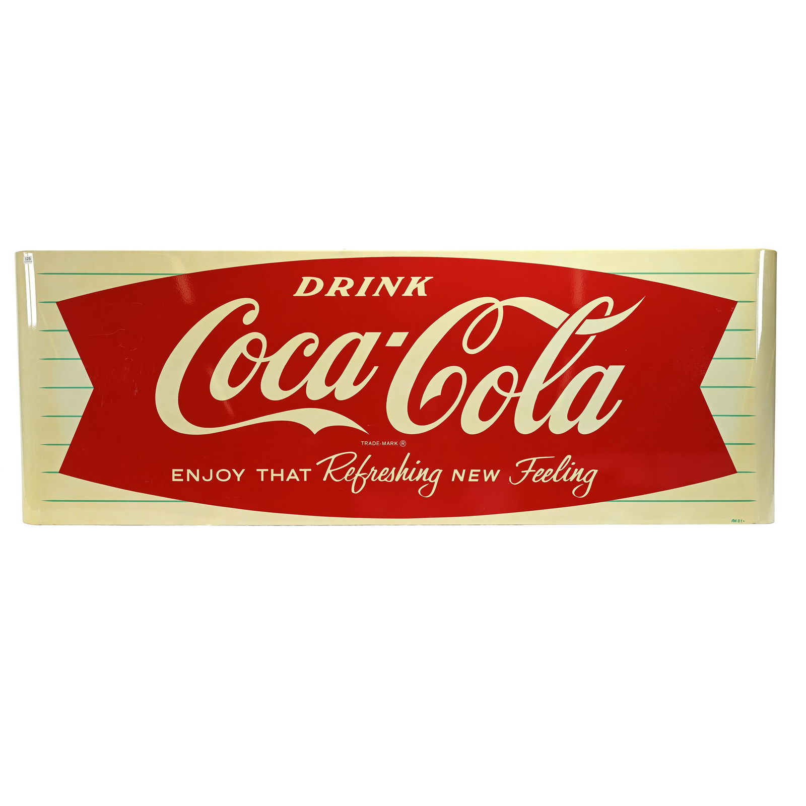 Large Vintage Tin Sled Sign, Coca-Cola, 1960's (1 of 3)