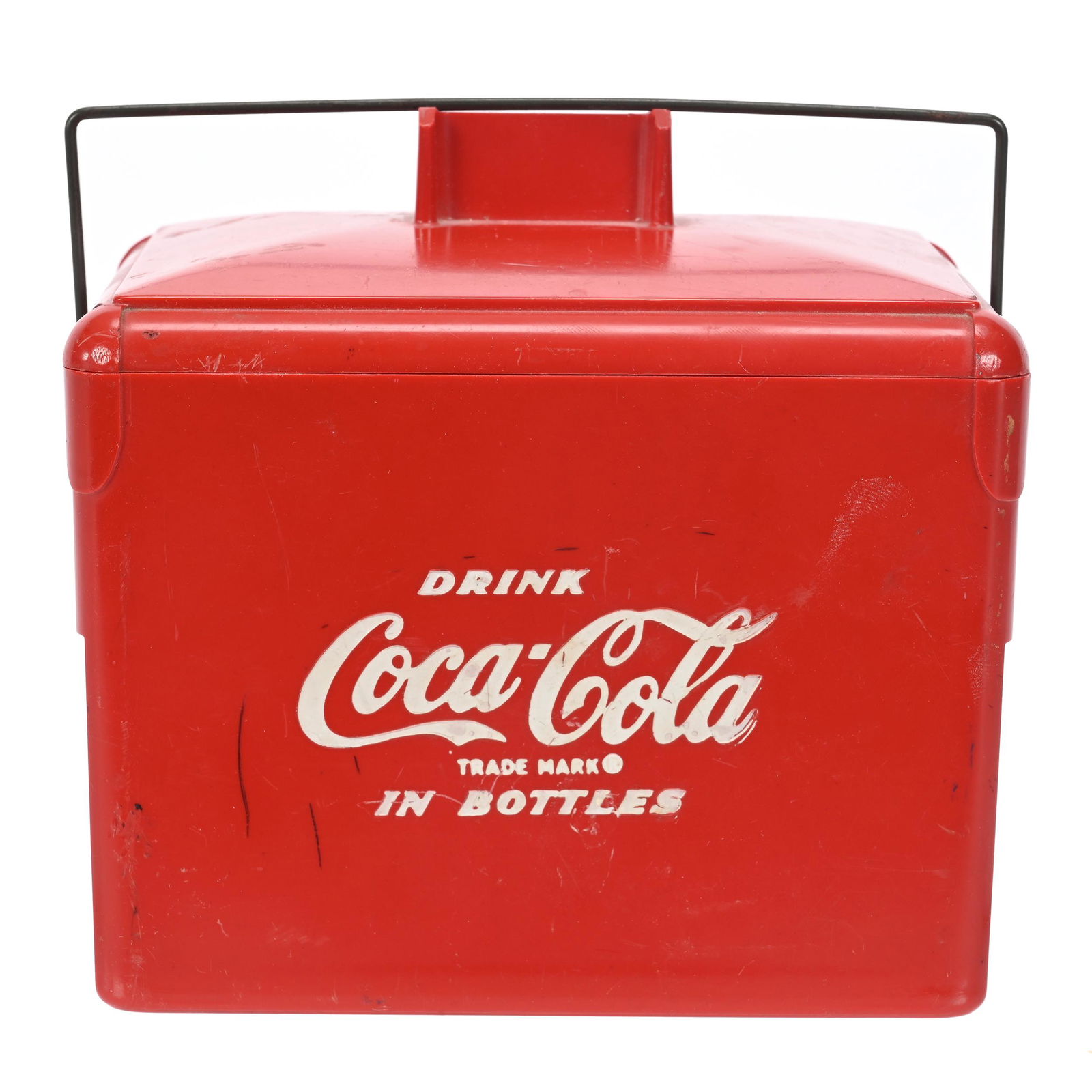 1950's Coca-Cola Miniature Picnic Cooler, One Bottle (1 of 3)