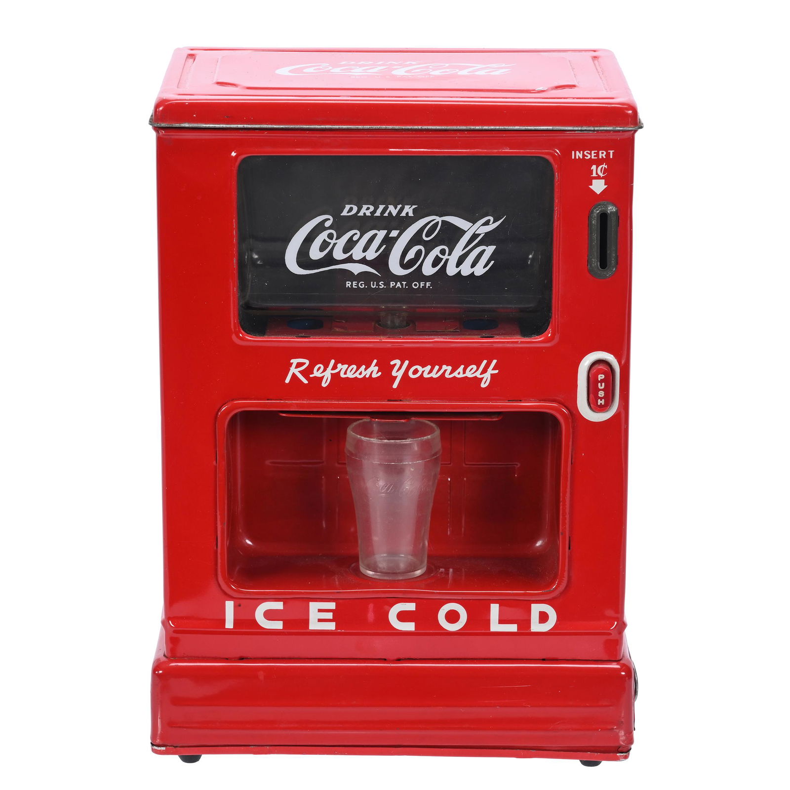 Toy Dispenser W/Glass, Coca-Cola, 1950's (1 of 4)