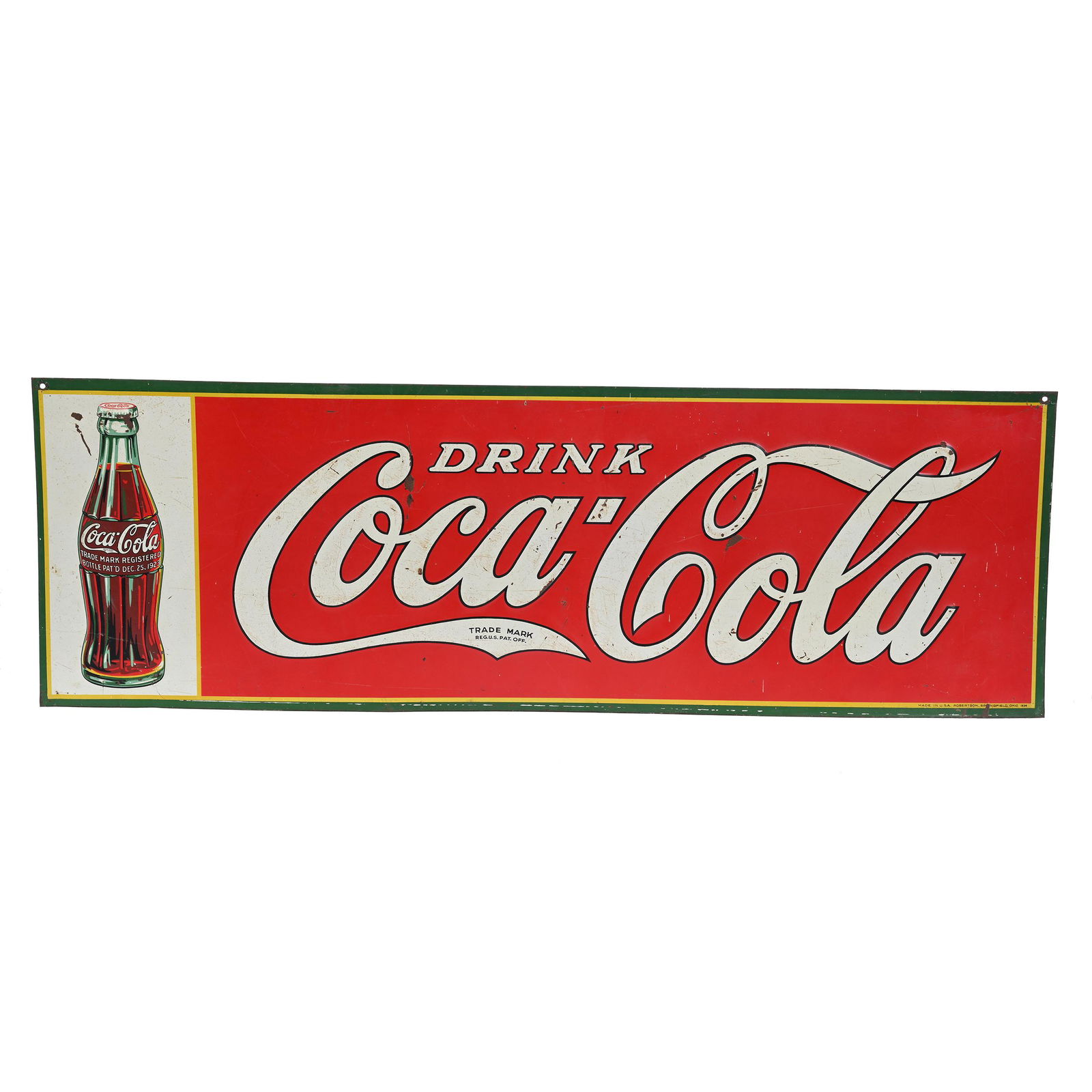Tin Sign, Early 1934, Five Color, Coca-Cola (1 of 2)