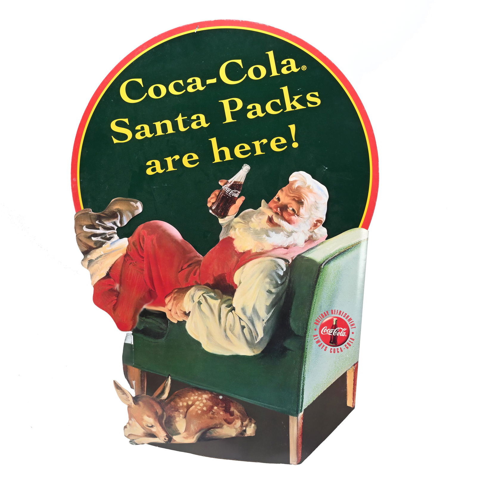 Cardboard Double-Sided Sign, Coca-Cola, 1990's (1 of 3)