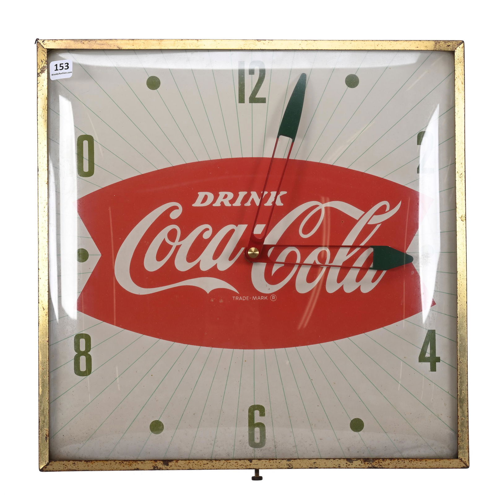 1960's Coca-Cola Pam Fishtail Clock (1 of 2)