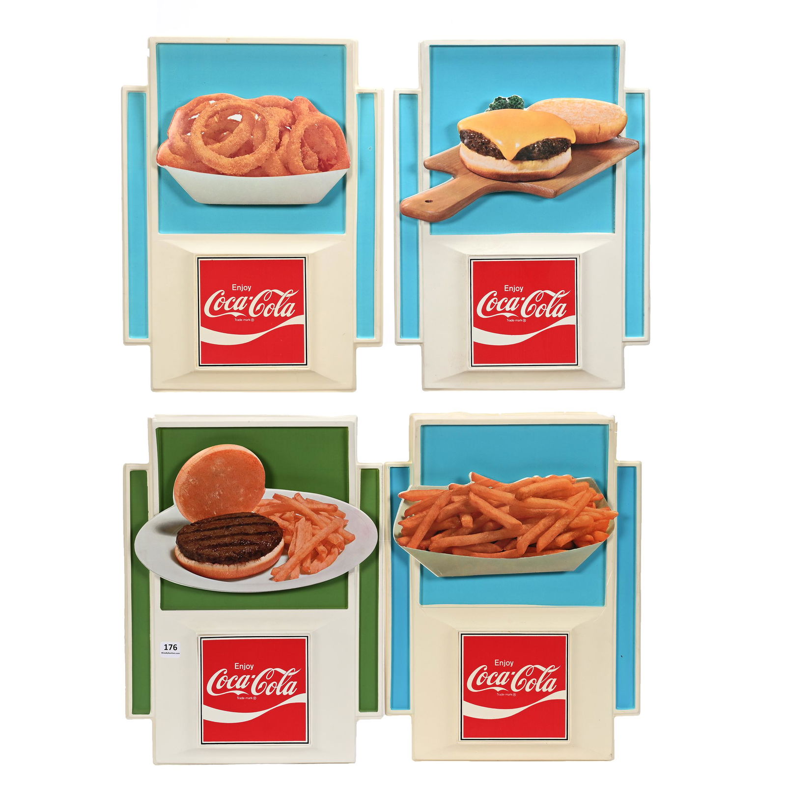 1960's Coca-Cola Set Of (4) Vacuform Signs (1 of 7)